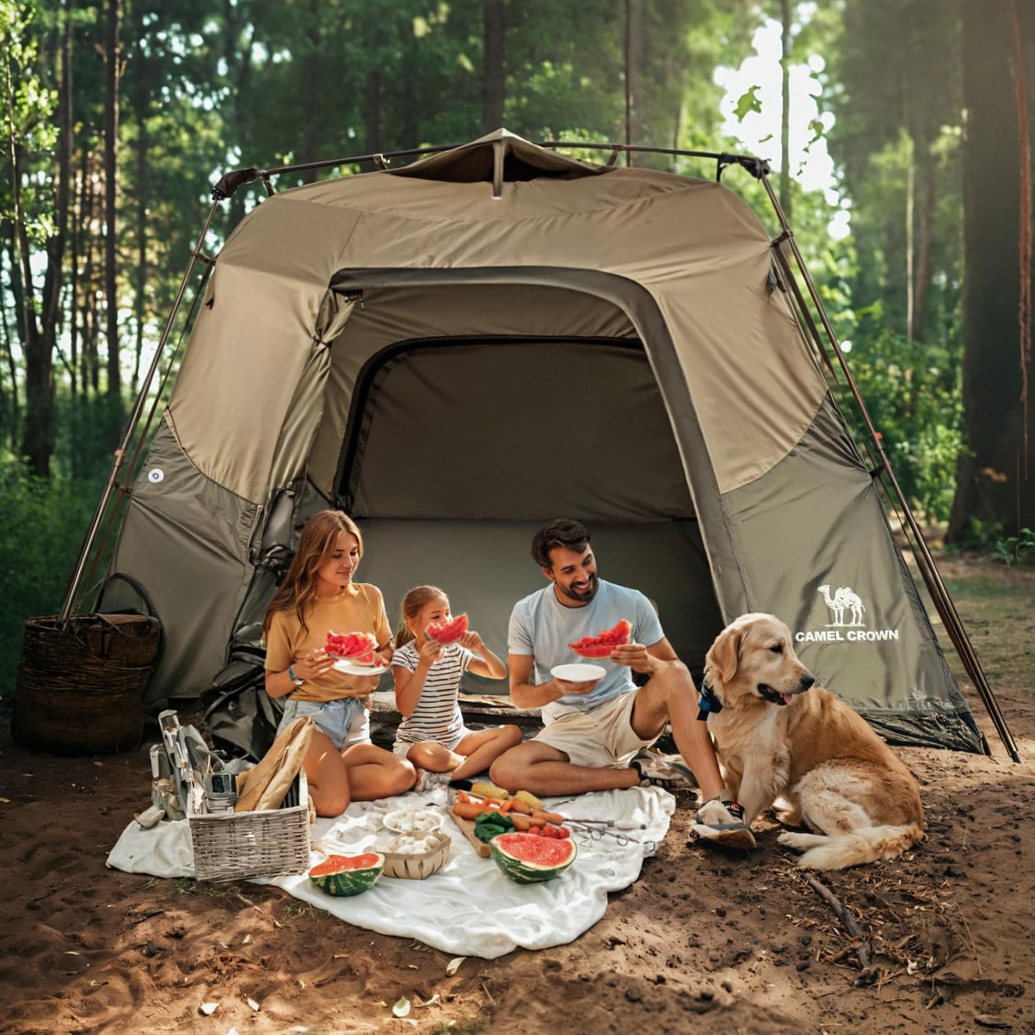 CAMEL CROWN Instant Tents for Camping 4-6 Person Tent Waterproof Easy Setup Sets Up in 60 Seconds Backpacking Tents with Carry Bag for Outdoor Hiking - Image 3