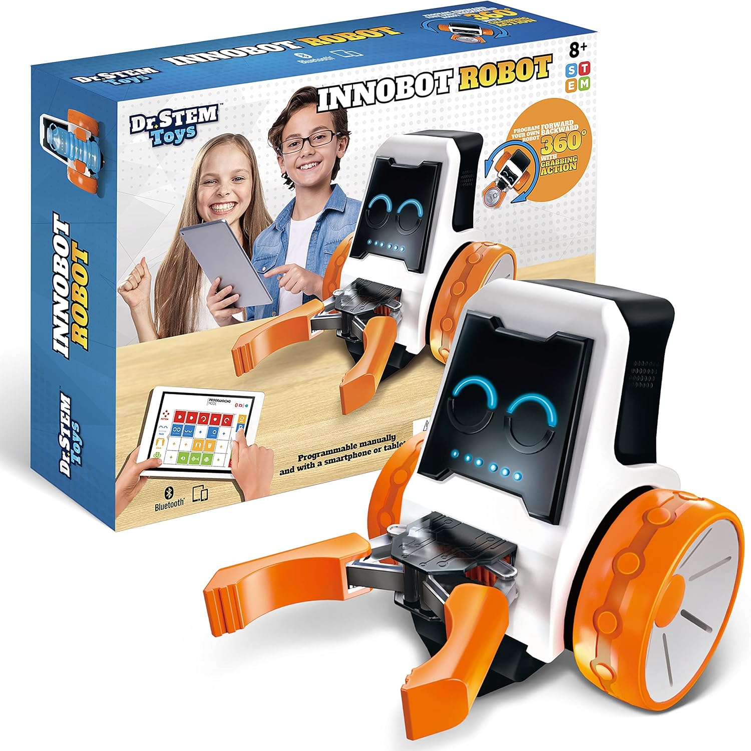 Dr. STEM Toys Innobot Coding Robot Toy | Robotics Science Kit for Kids Ages 8 & Up | Bluetooth Enabled, Easy to Build & Program, Performs Multiple Stunts & Chores | Kids Learn Coding as They Play - Image 2