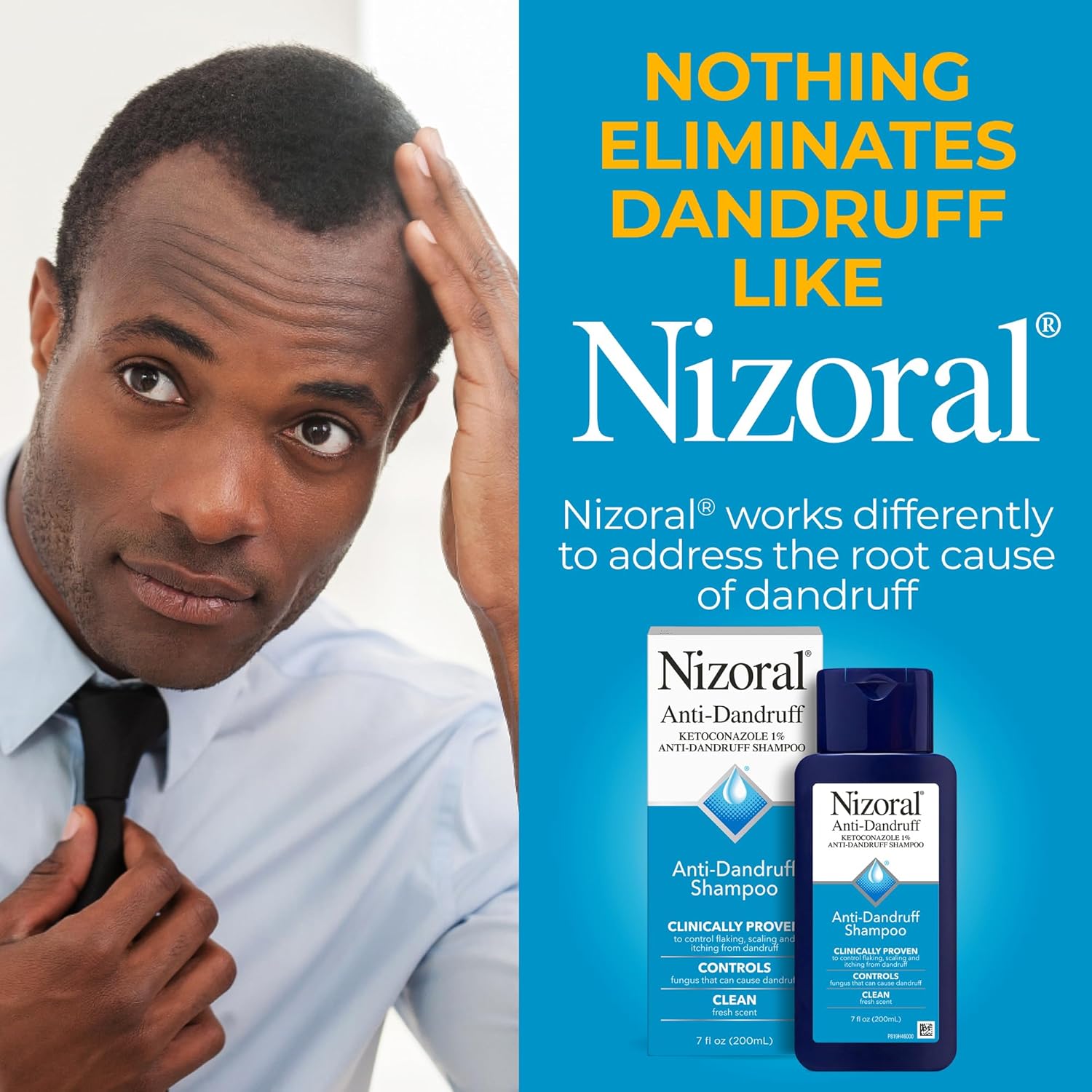 Nizoral Anti-Dandruff Shampoo with 1% Ketoconazole, Fresh Scent, 21 Fl Oz (Pack of 3) - Image 6