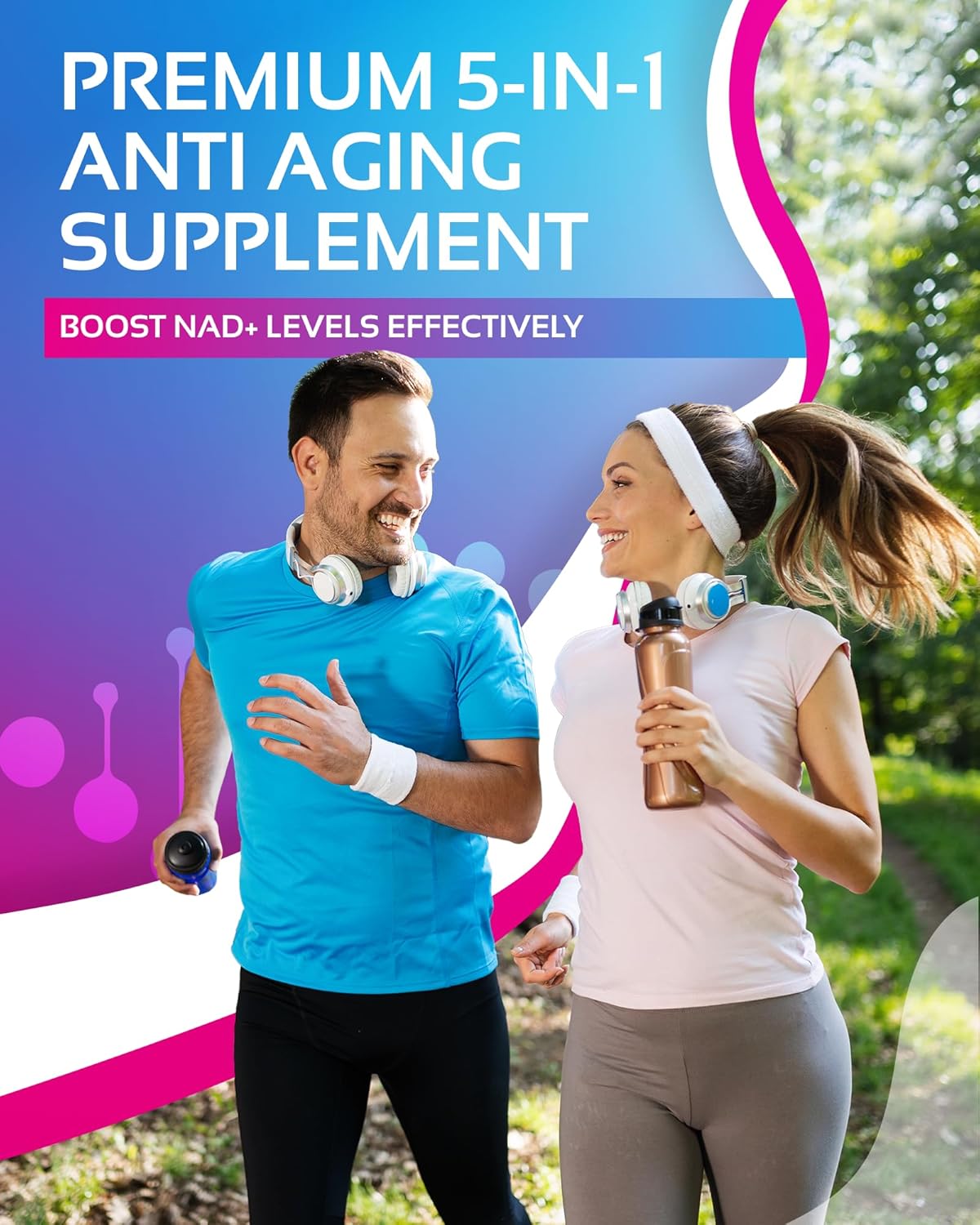 NR + Resveratrol Supplement - Increase NAD, DNA & Cellular Health, Longevity, Vitality. 5-in-1 Anti Aging Formula w/ Nicotinamide Riboside, Trans Resveratrol, Vitamin C, Grape Seed, Pine Bark - Image 10