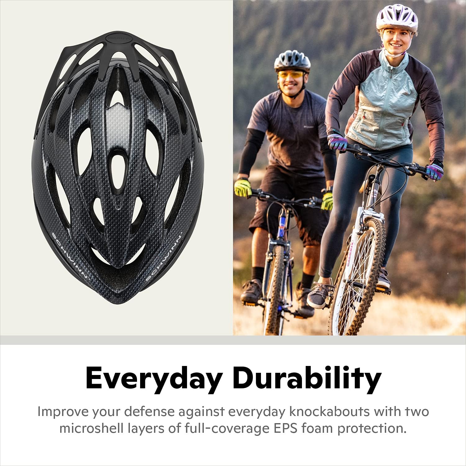 Schwinn Thrasher Bike Helmet for Adult Men Women Age 14+ with Suggested Fit 58-62cm, Multi-Mode Rear LED Light or No Light Option, Lightweight with Adjustable Side and Chin Strap, Bike Accessories - Image 5