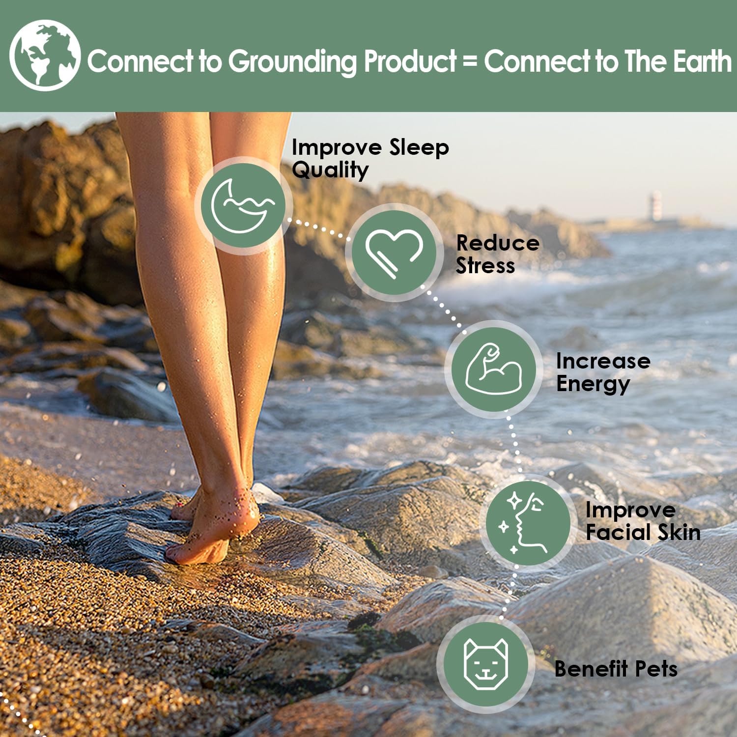 Grounding Mat for Bed, Grounding Sheet for Earth, Sleep Pad with Cord, Grounding Mattress King, Queen - Image 7