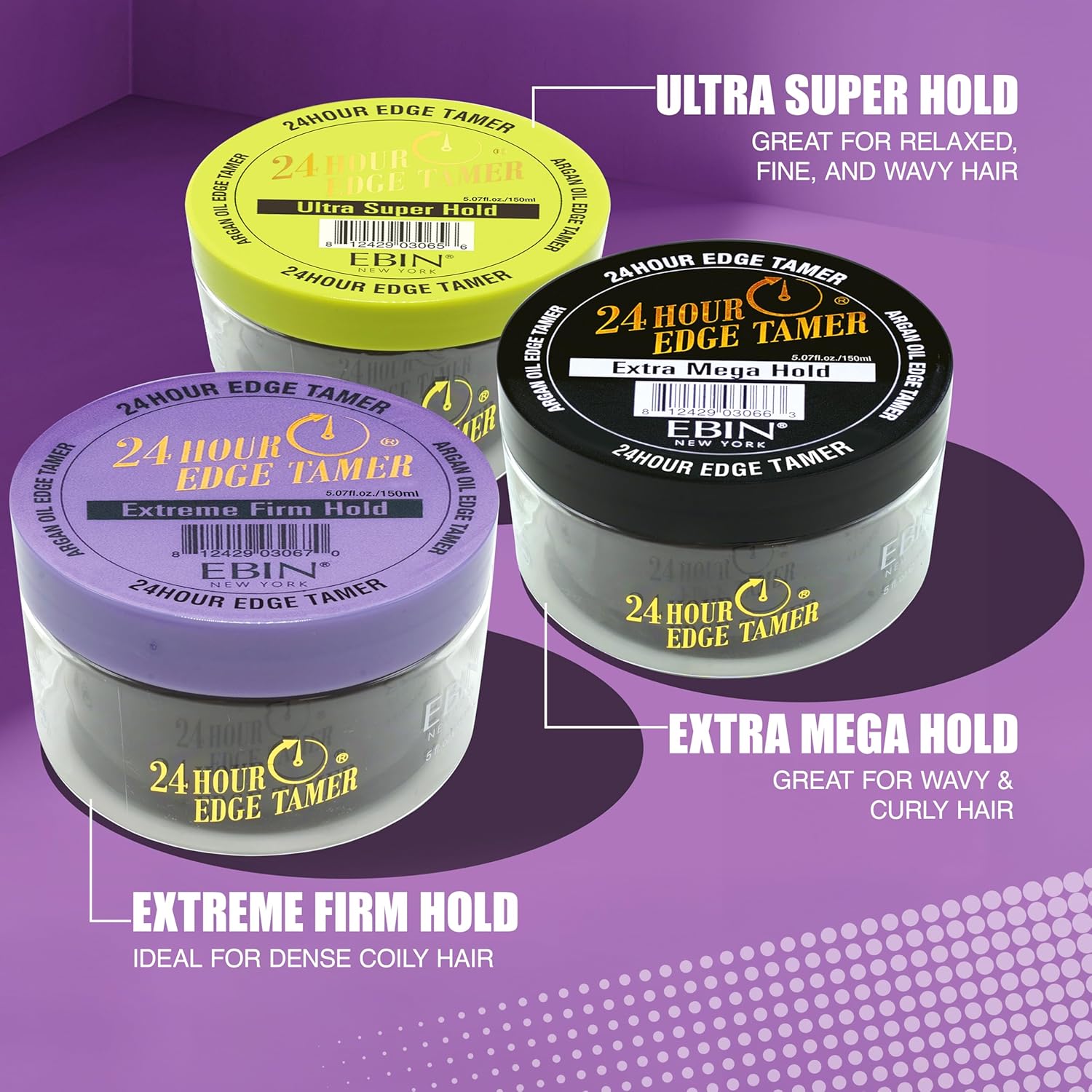 24 Hour Edge Tamer Extra Mega Hold, 8.25 oz by EBIN NEW YORK – Humidity-Resistant, Long-Lasting Hold – No Flakes or Residue – Styling Gel for Sleek Looks – Suitable for All Hair Types (1 Pack) - Image 7