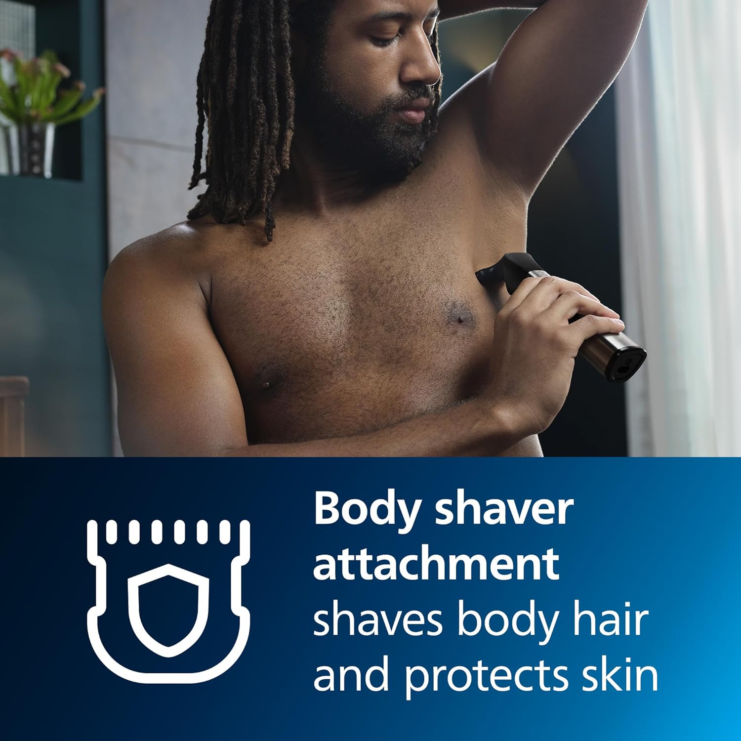 Philips Norelco Multigroom 9000 Series, All-in-One Trimmer, Beard Trimmer and Hair Clipper, 23-Piece Men's Grooming Kit for Beard, Body, Face, Nose, Ear and Intimate Areas, MG9520/50 - Image 8
