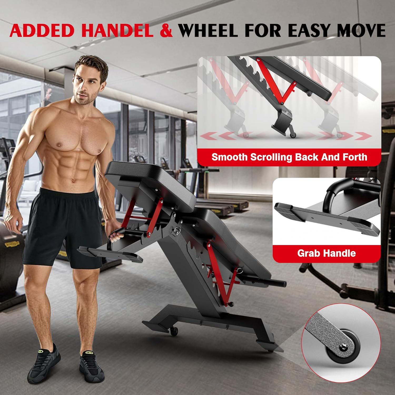 Weight Benches for Home Gym - Adjustable Workout Bench Press 1300lb Capacity Heavy Duty for Exercises Incline Flat Decline Sit-Ups - Image 3
