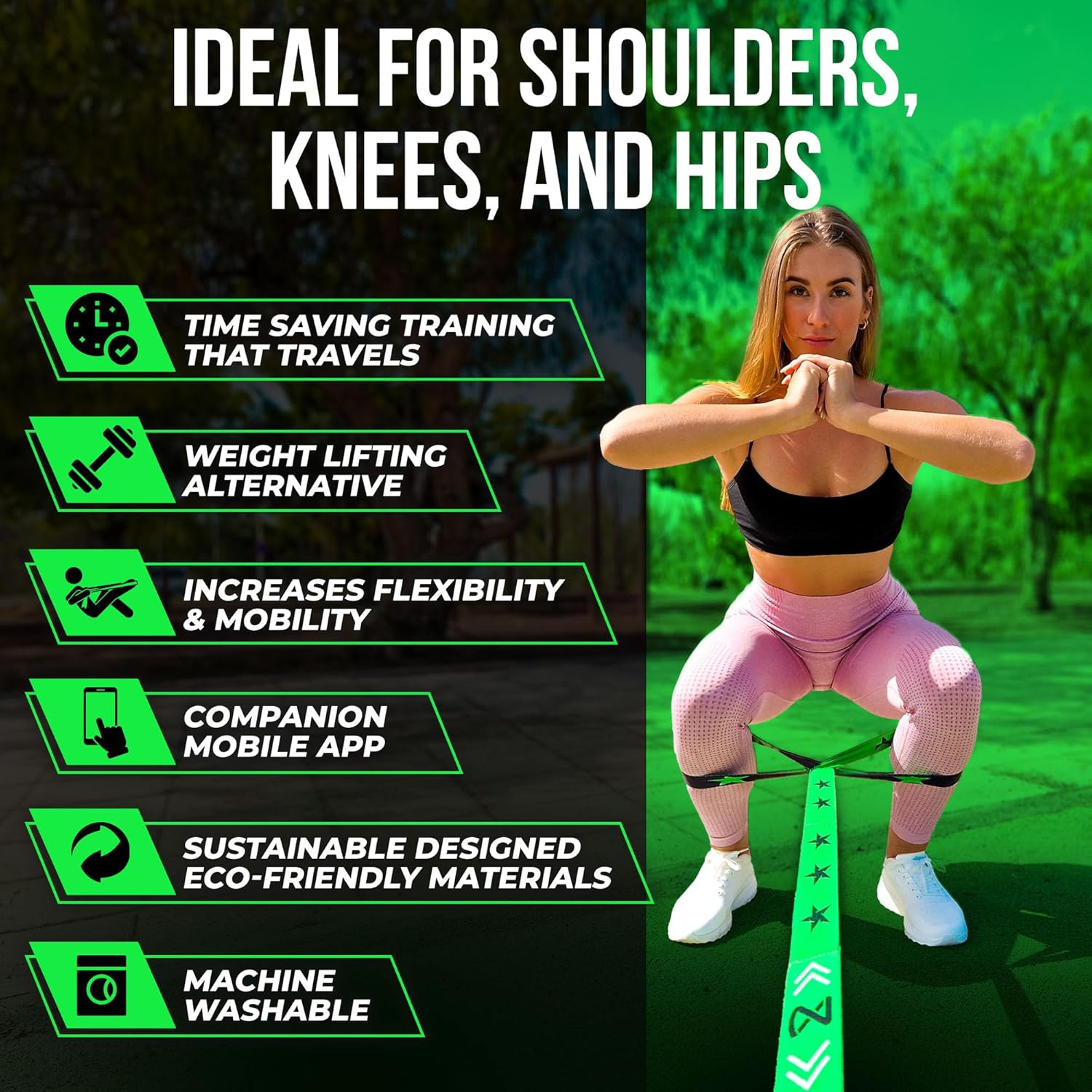 Two8 Bands Multi Loop Bands - Athletic Training Bands, Sports Performance Equipment Strength Conditioning Bands, Speed & Agility Bands - Resistance Bands for Strength Training Legs, Knee, Hip & Back - Image 5