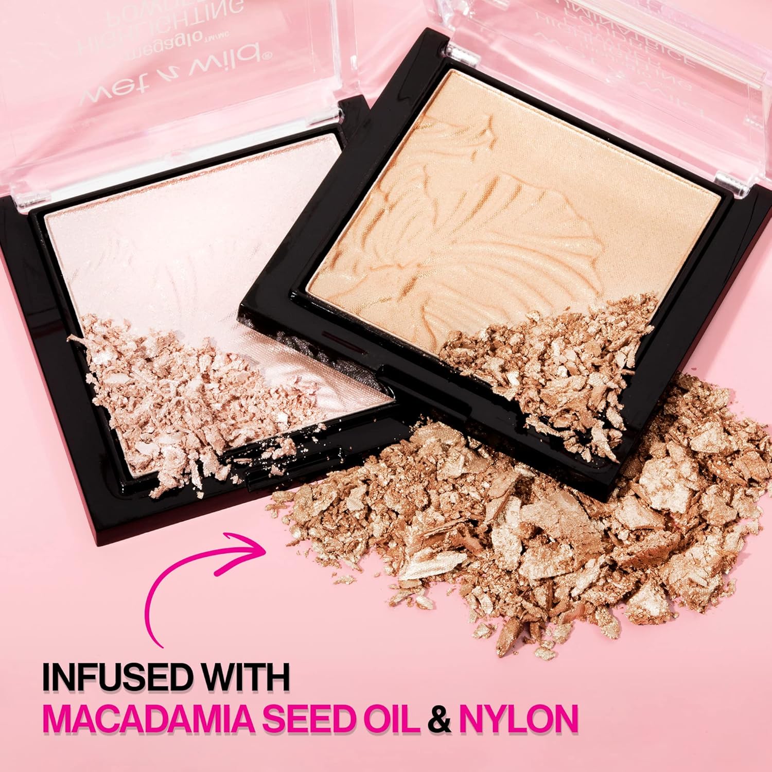 wet n wild MegaGlo Highlighting Powder, Highlighter Makeup, Shimmer Glow, Pink Rose Gold Blossom Glow - Image 4