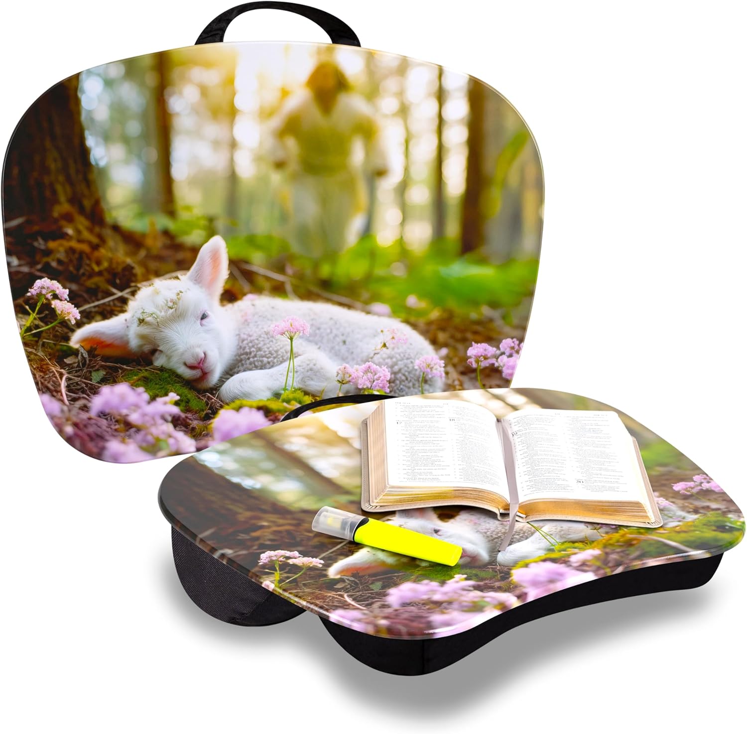 LAPGEAR MyStyle Portable Lap Desk with Cushion - Christian Lamb - Fits up to 15.6 Inch Laptops - Style No. 45721 - Image 2