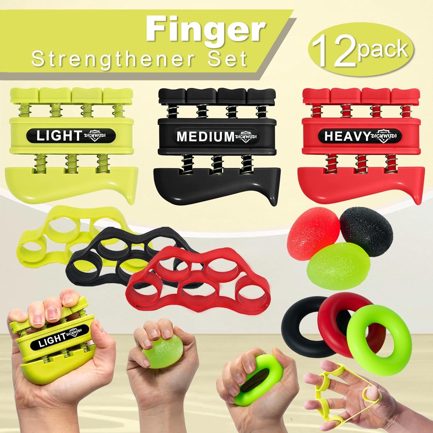 Grip Strength Trainer, Finger Strength Trainer for Grip Strength Training for Fingers, Wrists, and Hands for Home, Office, Gym, Climbing, Athletes, Musicians, and Therapy - Image 4
