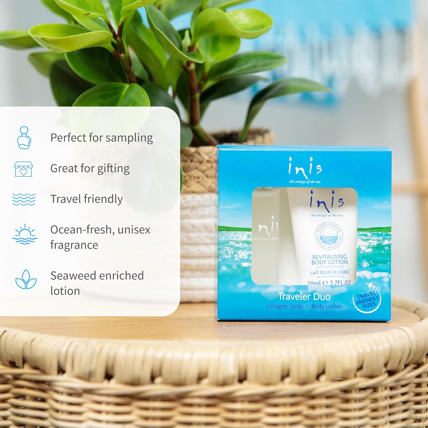 Inis the Energy of the Sea Cologne & Body Lotion Sampler Set - Travel Size Toiletries for Women and Men - Unisex Ocean Fresh Fragrance - Image 5