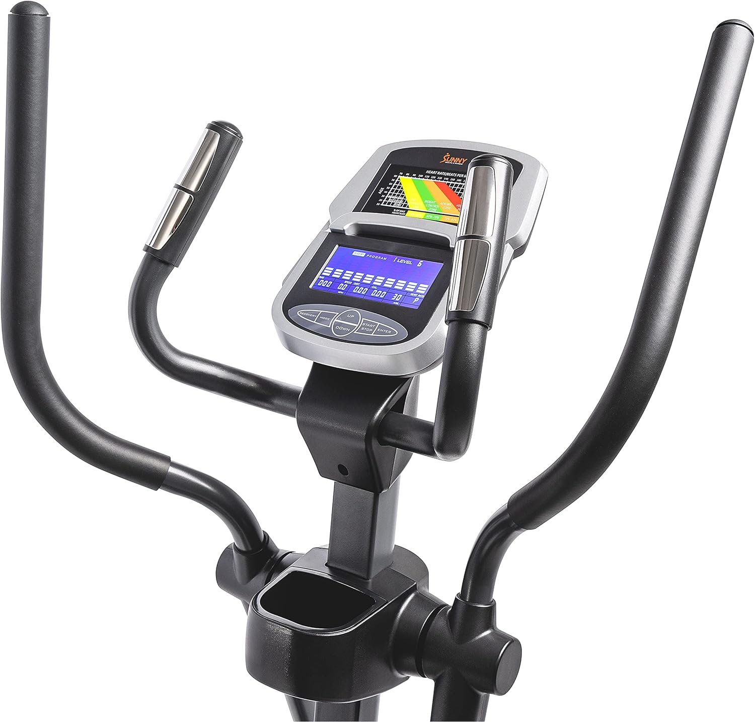 Sunny Health & Fitness Full Body Workout Elliptical Trainer with Digital Performance Monitor, Low Impact Exercise, and Optional Bluetooth with Exclusive SunnyFit App - Image 8