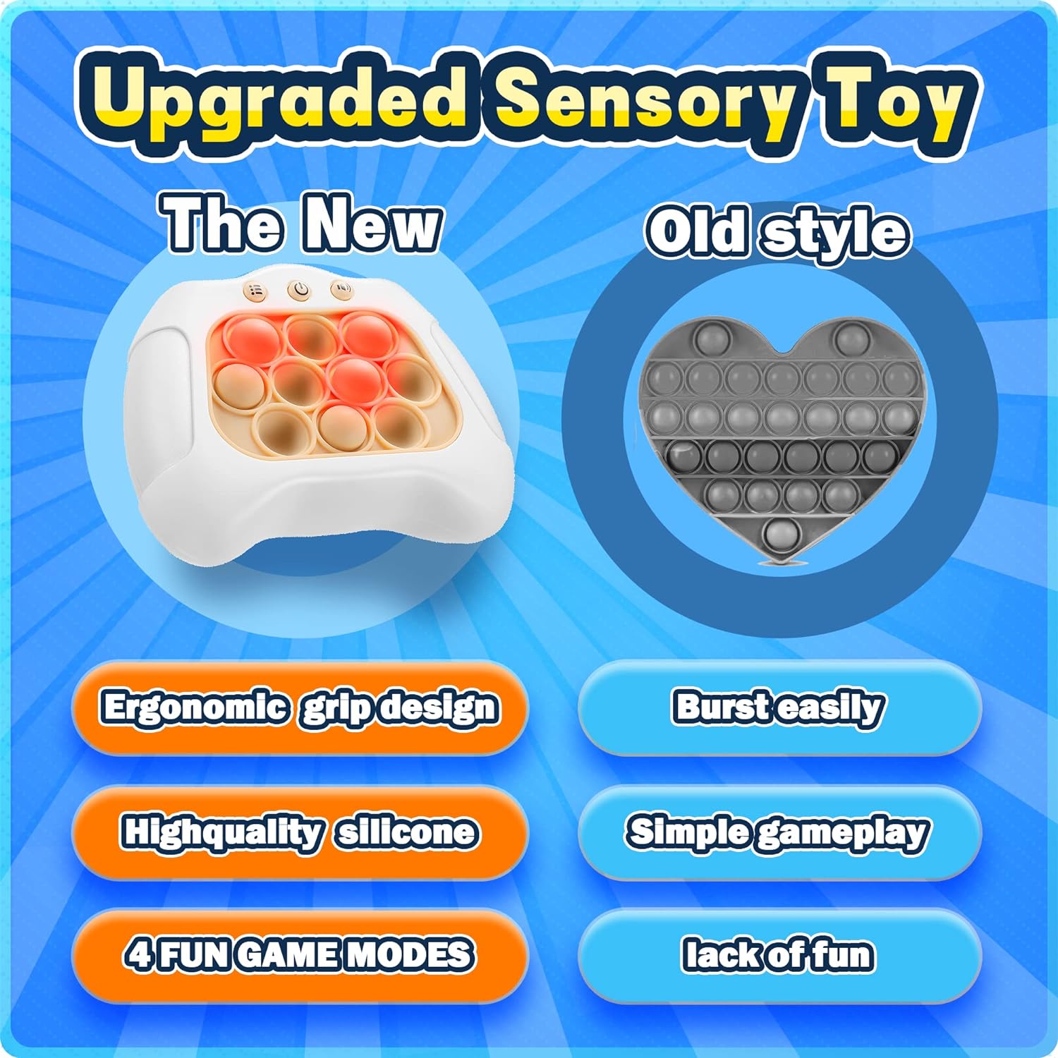 Handheld Game for Kids 6-12,4 Modes Games, A Toy Game Machine That Exercises Reaction Ability and Improves Concentration |Teens Boys & Girls Ages 3-12 Years Old & Up - Image 6