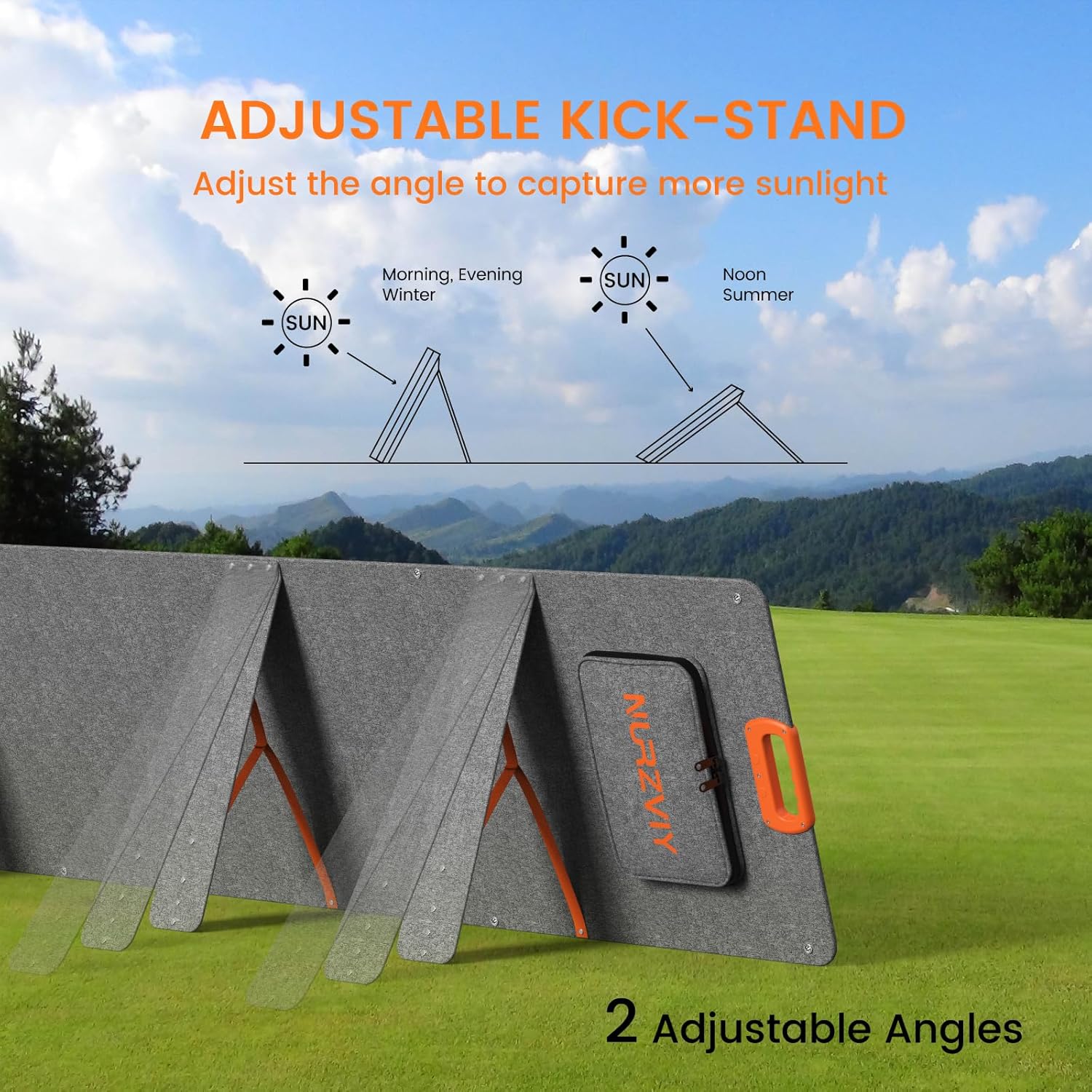 100W Portable Solar Panels, Foldable 100 Watt Solar Panel for Power Station, Folding Solar Charger with Adjustable Kickstand IP67 Waterproof & Lightweight for Camping, Outdoor, Rv - Image 4