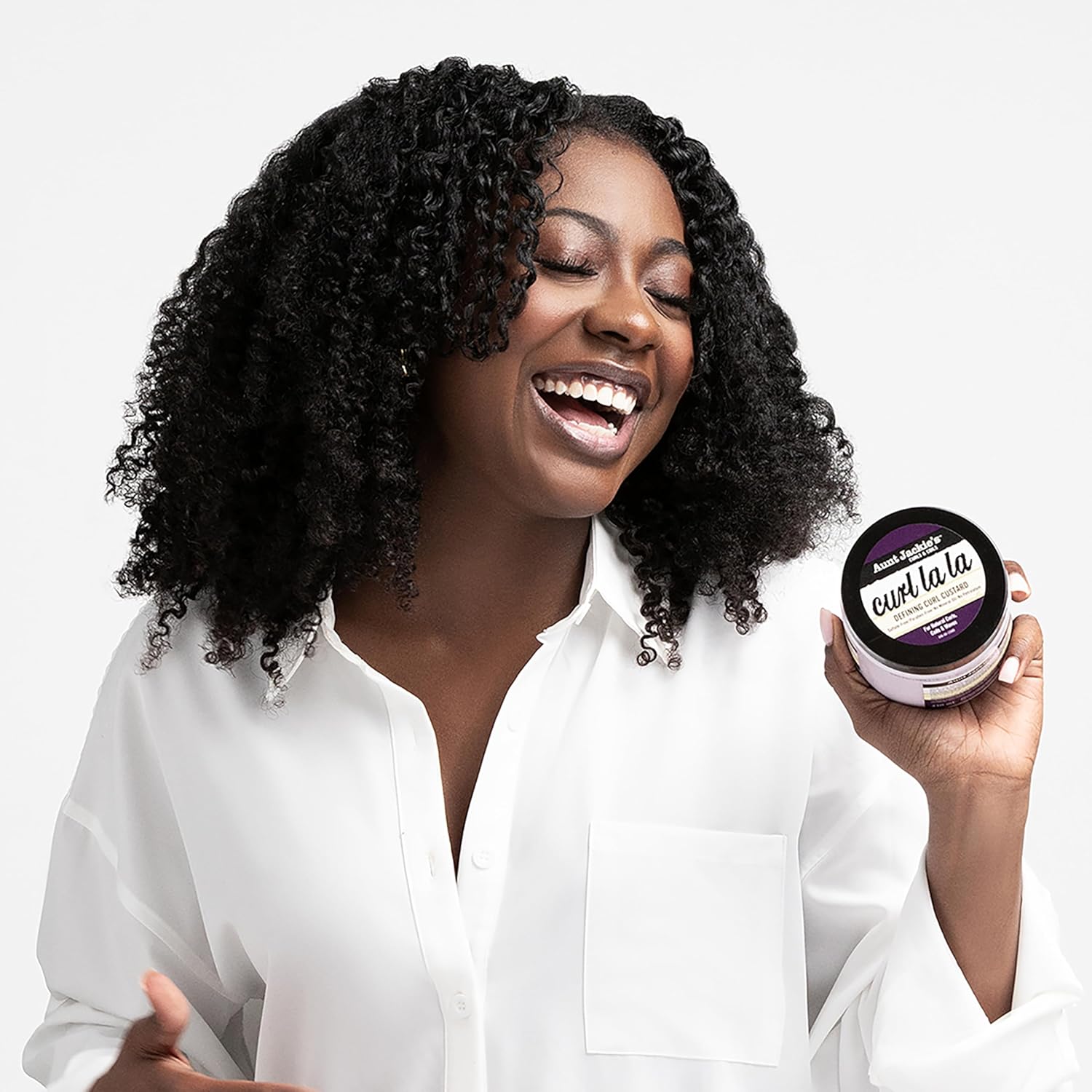 Aunt Jackie's Curl La La, Lightweight Curl Defining Custard, Enriched with Shea Butter & Olive Oil, Basic, 15 Ounce - Image 6