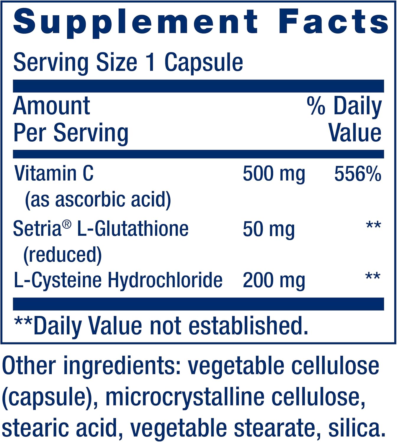 Life Extension Glutathione, Cysteine & C, 500 mg of Vitamin C, Powerful antioxidant Supplement to Support Liver Health, Gluten-Free, Non-GMO, 100 Capsules - Image 4