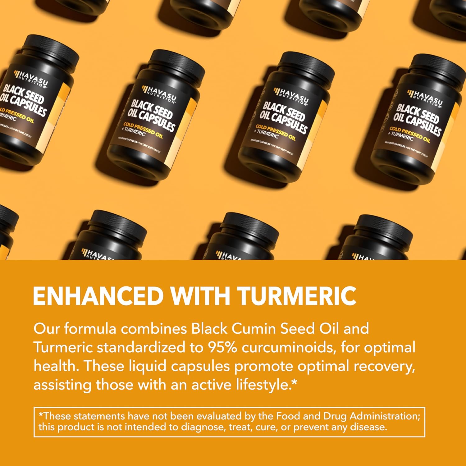 Black Seed Oil Capsules with Turmeric Curcumin Supplement - Immune & Digestive Health Support - 60 Count - Vegan, Non-GMO, Cold Pressed Black Seed Oil with Curcumin (95% Curcuminoids) - 1 Month Supply - Image 6