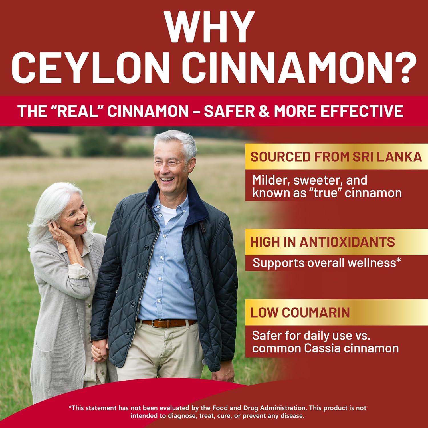 Ceylon Cinnamon Capsules | Pure 2 Month Supply | Ceylon Cinnamon Supplements for Energy, Antioxidant & Wellness Support | Non GMO, Gluten Free | Made in USA | 60 Capsules - Image 5