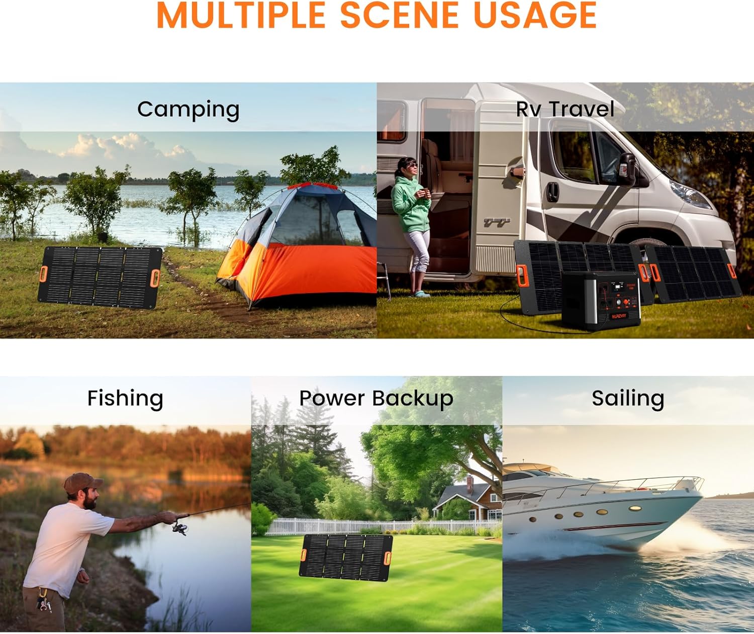 100W Portable Solar Panels, Foldable 100 Watt Solar Panel for Power Station, Folding Solar Charger with Adjustable Kickstand IP67 Waterproof & Lightweight for Camping, Outdoor, Rv - Image 10