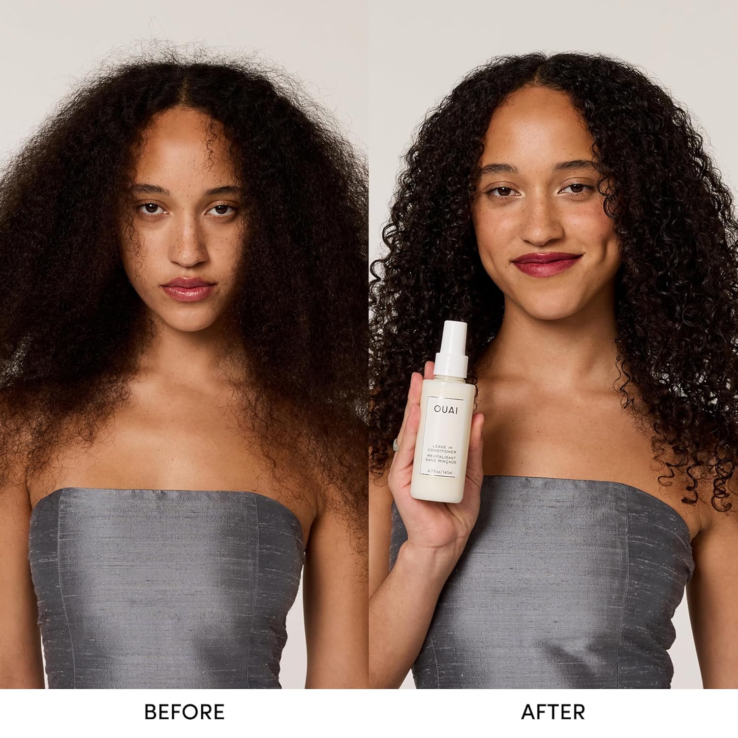 OUAI Leave In Conditioner & Heat Protectant Spray - Prime Hair for Style, Smooth Flyaways, Add Shine and Use as Detangling Spray - No Parabens, Sulfates or Phthalates (1.5 oz) - Image 4