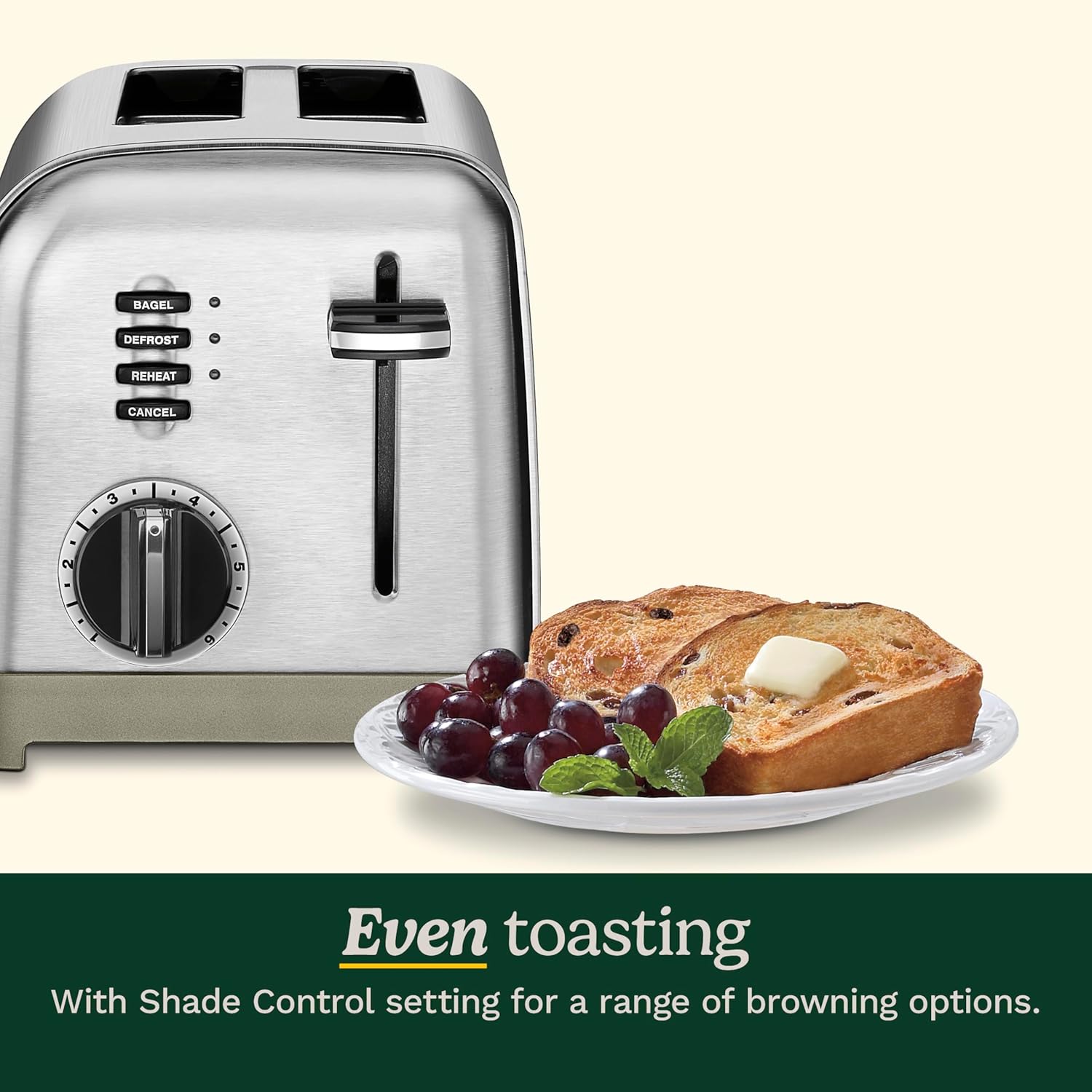 Cuisinart CPT-160 Metal Classic 2-Slice Toaster, Brushed Stainless - Image 3