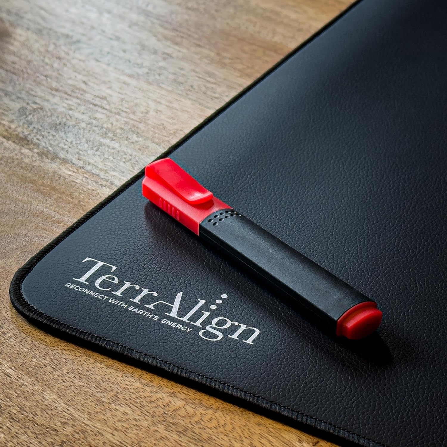 TerrAlign Premium Grounding & Earthing Mat 24×16 in – Carbon-Infused PU Pad with 16-ft Cable and Outlet Tester Pen for Desk, Bed & Yoga | Stress Relief and Sleep Support - Image 3