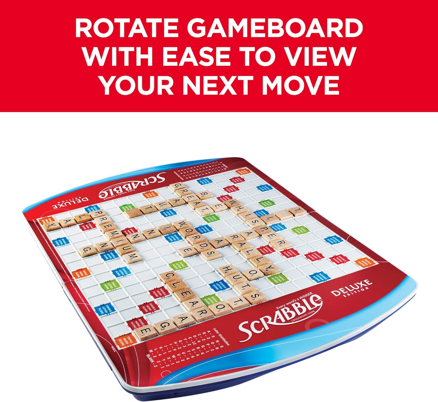 Hasbro Gaming Scrabble Deluxe Edition Board Game, (Amazon Exclusive) - Image 7