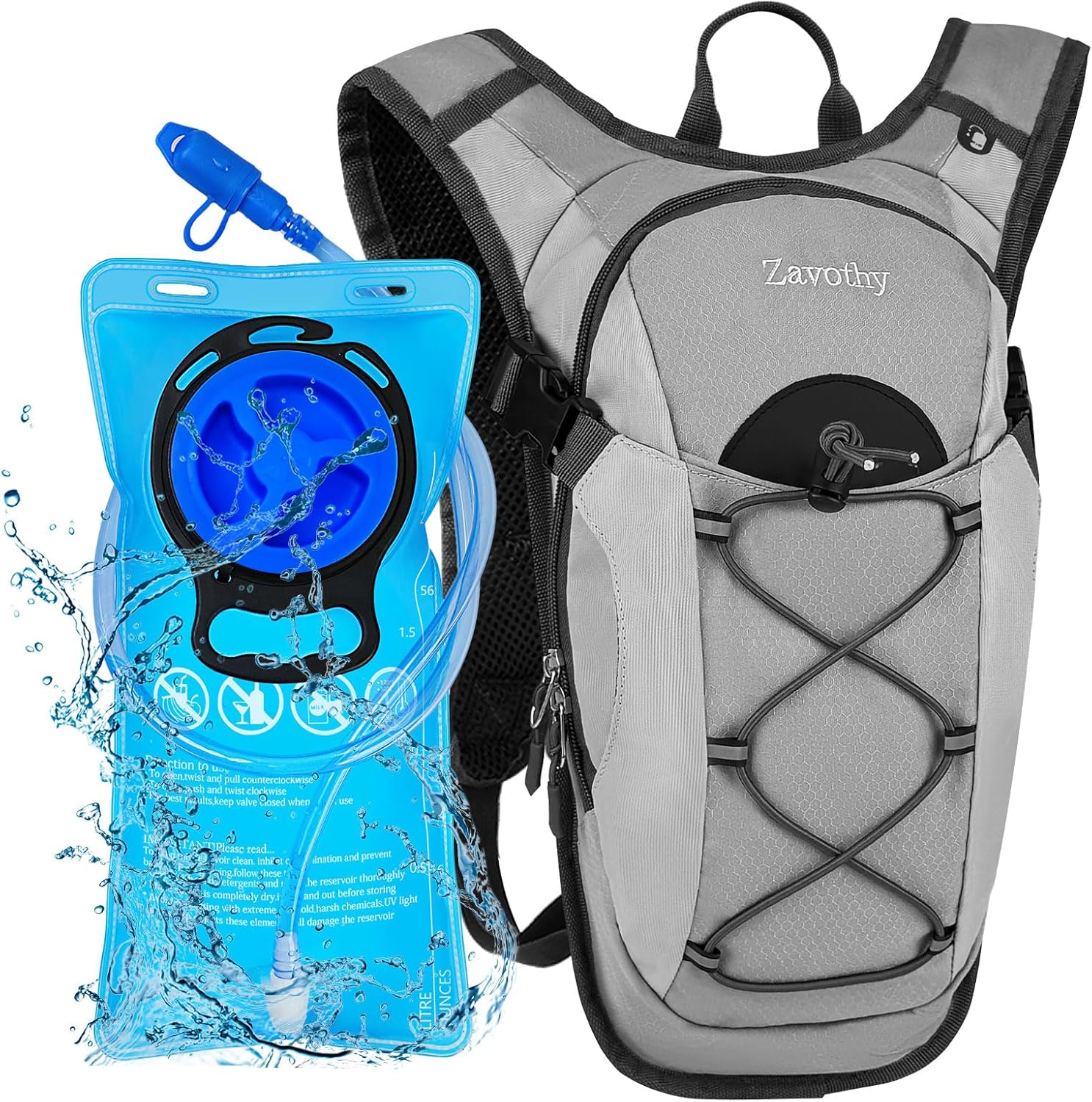 Zavothy Hydration Backpack with 2L Hydration Bladder Water Backpack for Hiking Hydration Pack for Running Cycling Hiking - Image 2