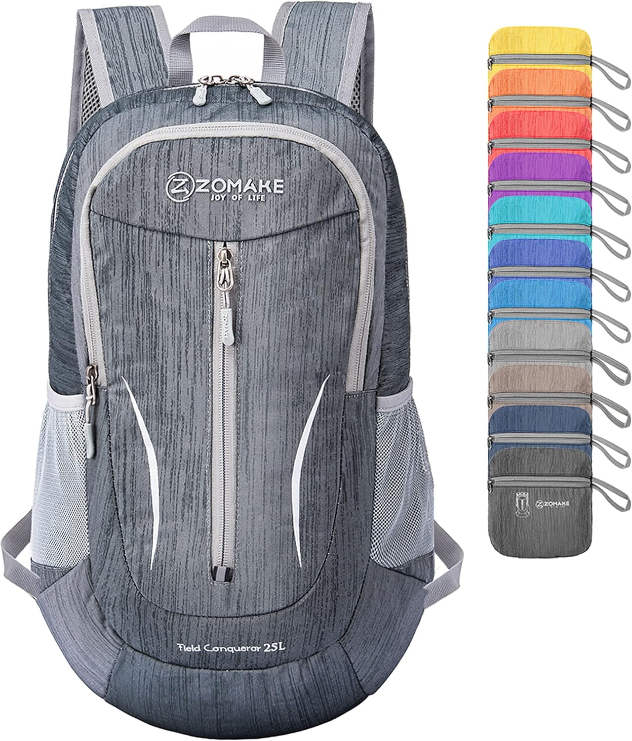 ZOMAKE 25L Ultra Lightweight Packable Backpack, Foldable Hiking Backpacks Water Resistant Small Folding Daypack for Travel(Black) - Image 2