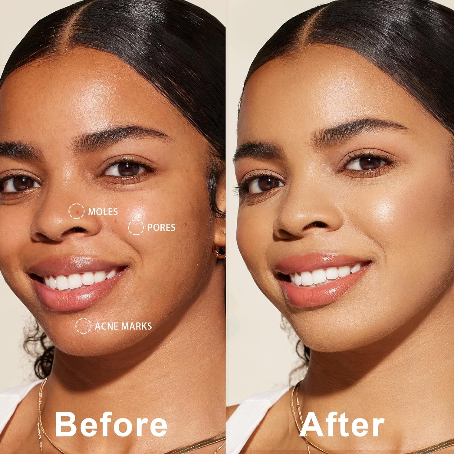AirBrush Foundation Spray With Primer and Brush, Silky Mist Foundation Spray Makeup, Full Coverage Foundation for Smooth Radiant Finish, Formula Breathable Lightweight Hydrating(#3 Nude) - Image 7