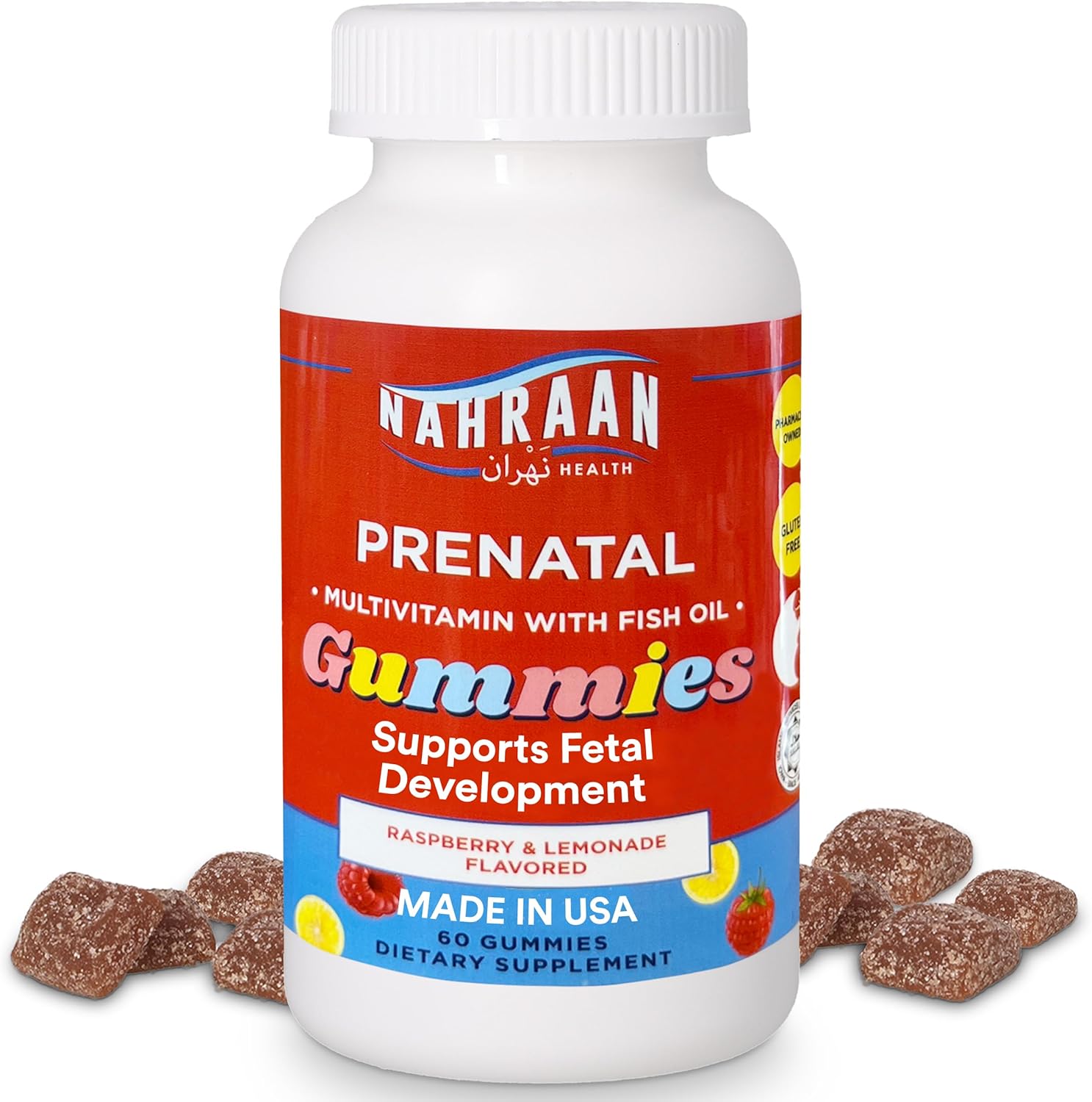 Halal Prenatal Gummies for Women - Halal Gummy Prenatal Vitamins with DHA and Folic Acid for Before/During/After Pregnancy, 60 Count, 30 Day Supply - Image 2