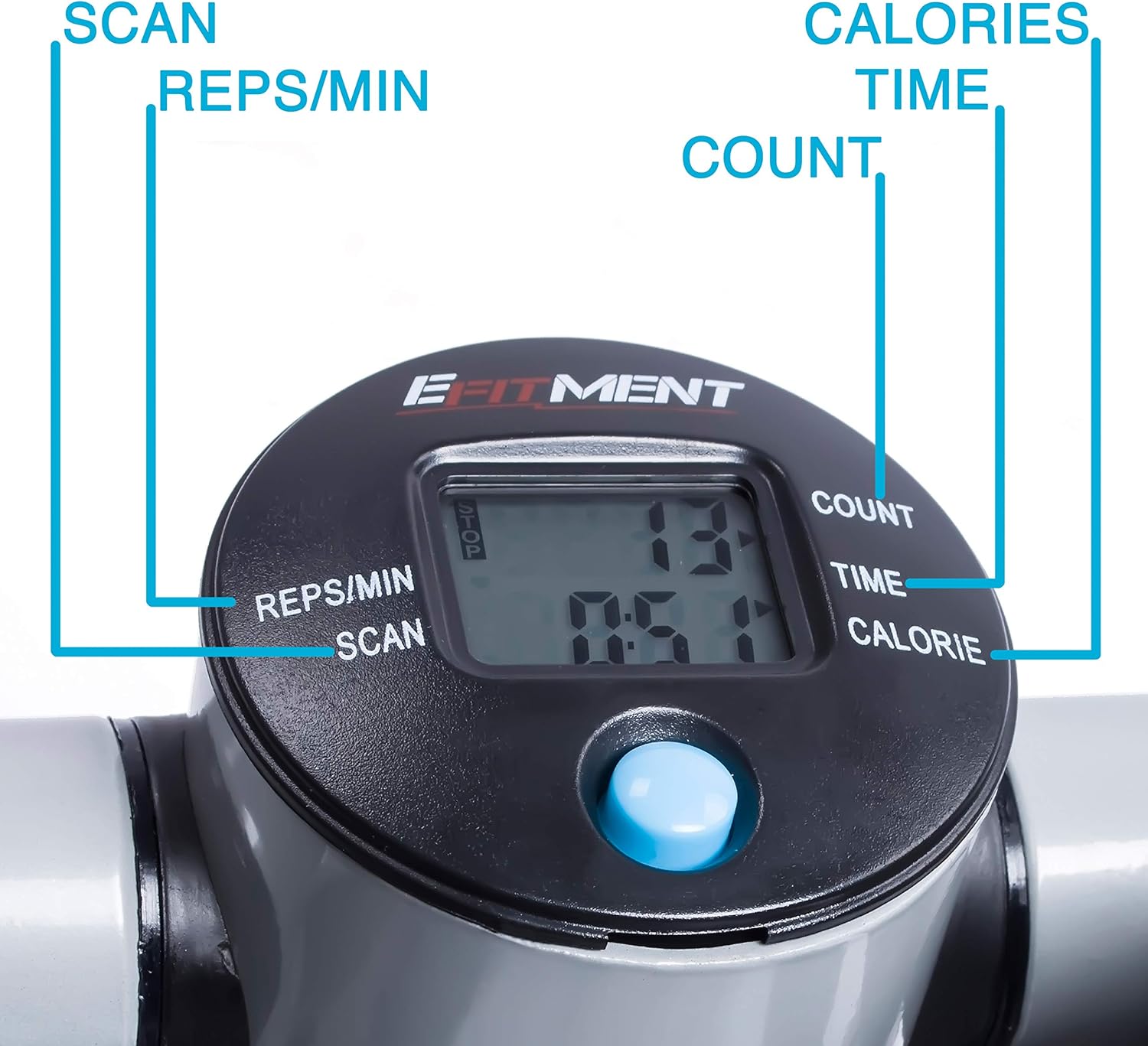 Efitment Mini Stepper Steppers for Exercise at Home Stair Step Cardio Thigh Master Workout Equipment Fitness Pedal Exerciser Non-Slip Pedals with Resistance Bands LCD Digital Monitor Climber - Image 4
