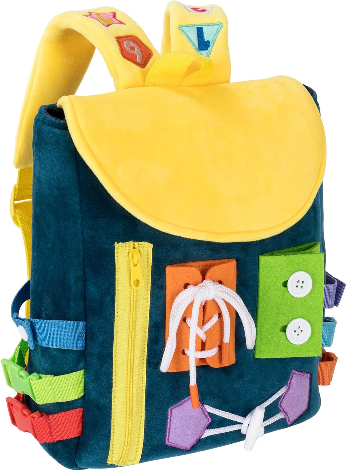 Busy Board - Toddler Backpack with Buckles and Learning Activity Toys - Develop Fine Motor Skills and Basic Life Skills - Learn to Tie Shoes - Children's Travel Toy - Image 2