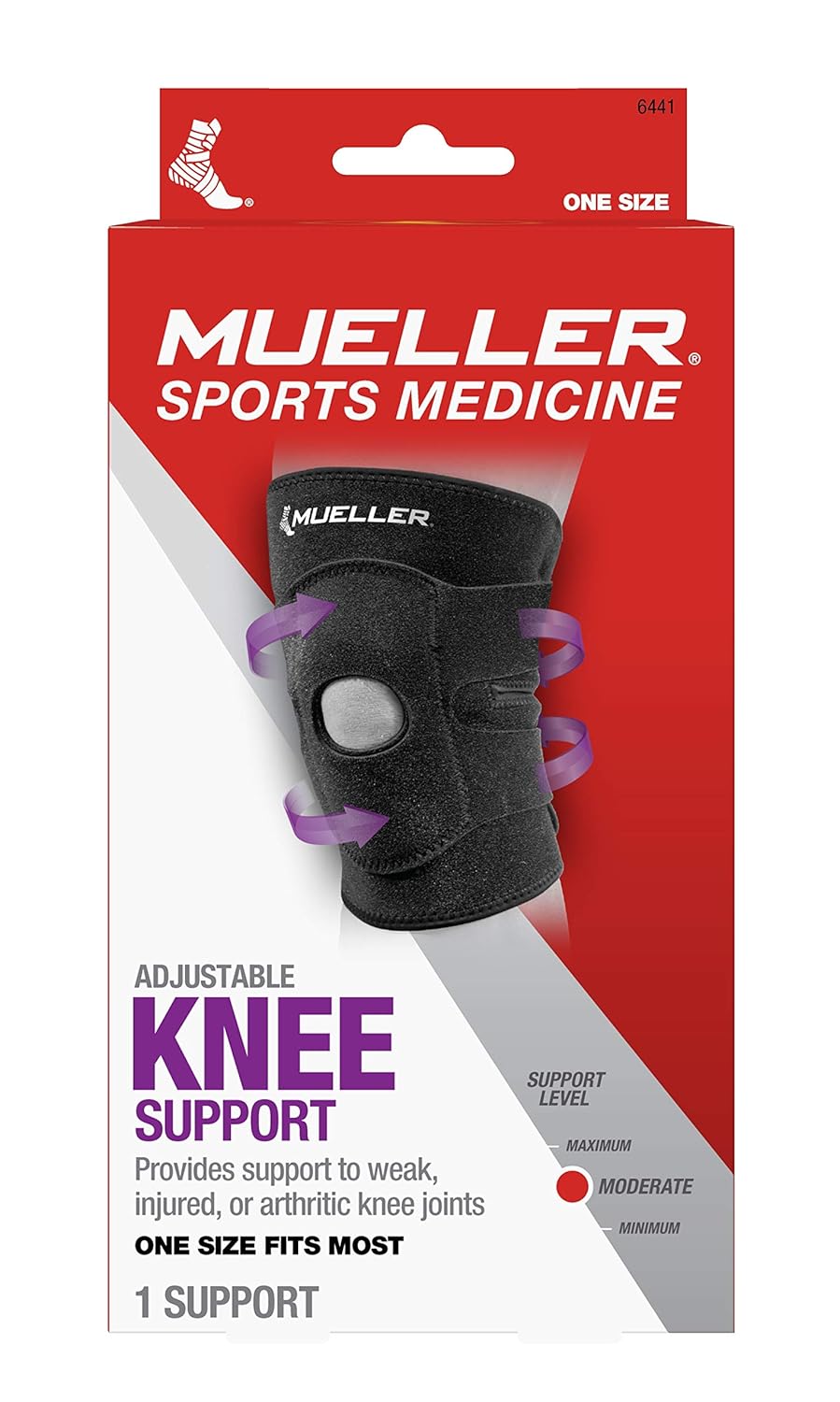MUELLER Sports Medicine 4-Way Adjustable Knee Brace, Knee Pain Relief Support for Men and Women, Ideal for Arthritis, Sprains, Black - Image 7