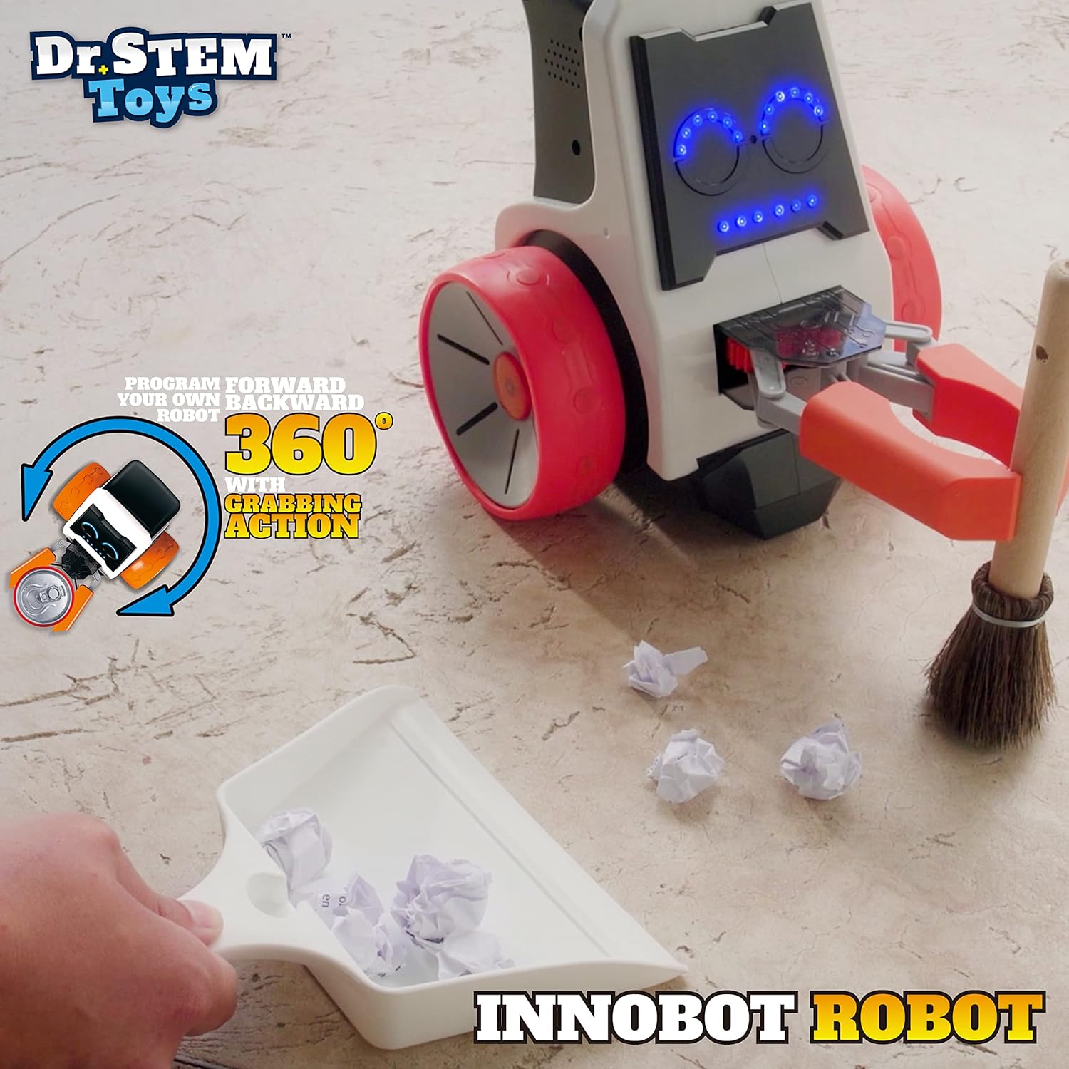 Dr. STEM Toys Innobot Coding Robot Toy | Robotics Science Kit for Kids Ages 8 & Up | Bluetooth Enabled, Easy to Build & Program, Performs Multiple Stunts & Chores | Kids Learn Coding as They Play - Image 8