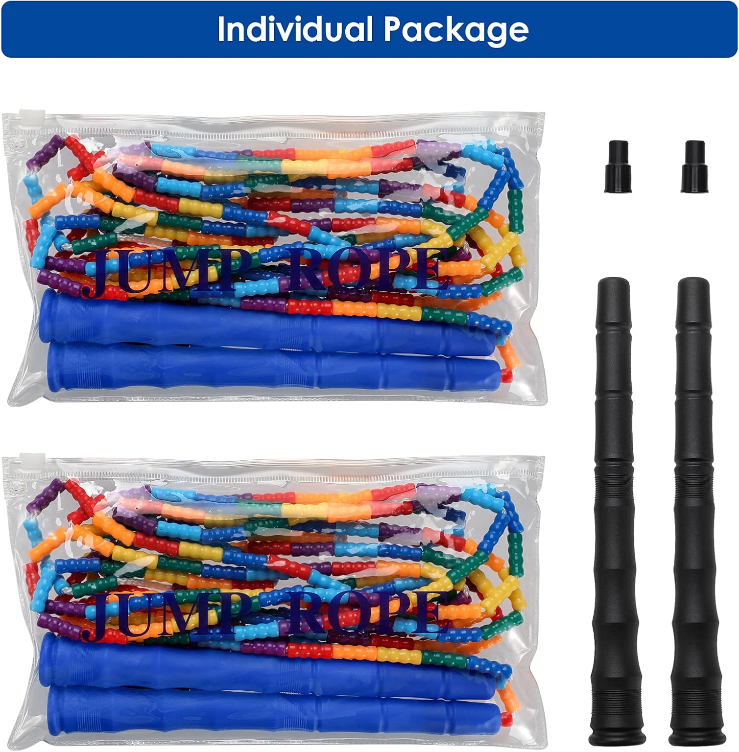 Double Dutch Jump Rope Long Jump Rope 16 FT 1 Pack/2 Pack, Adjustable Soft Beaded Diy Jump Rope for Kids Adult Long Enough for 5-6 Jumpers - Image 6