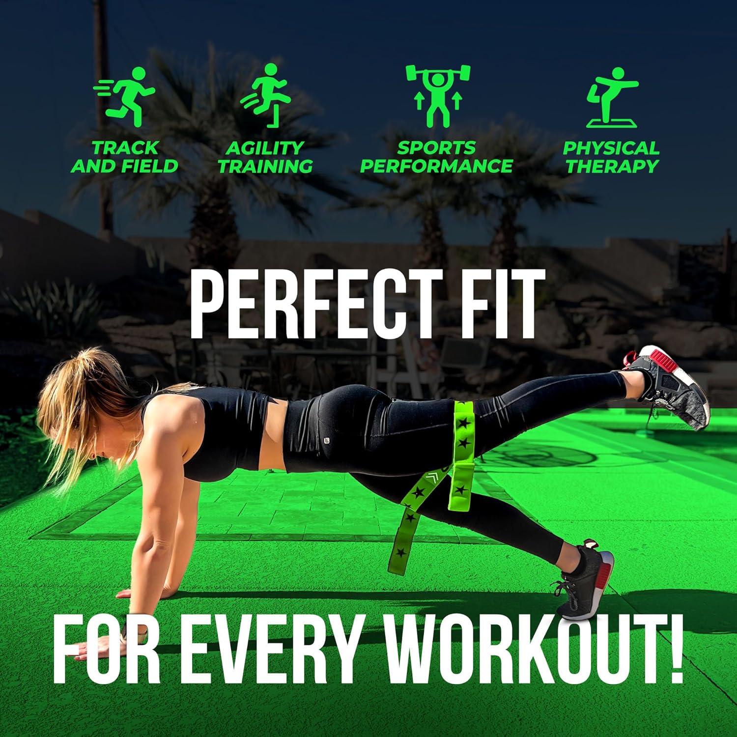 Two8 Bands Multi Loop Bands - Athletic Training Bands, Sports Performance Equipment Strength Conditioning Bands, Speed & Agility Bands - Resistance Bands for Strength Training Legs, Knee, Hip & Back - Image 3