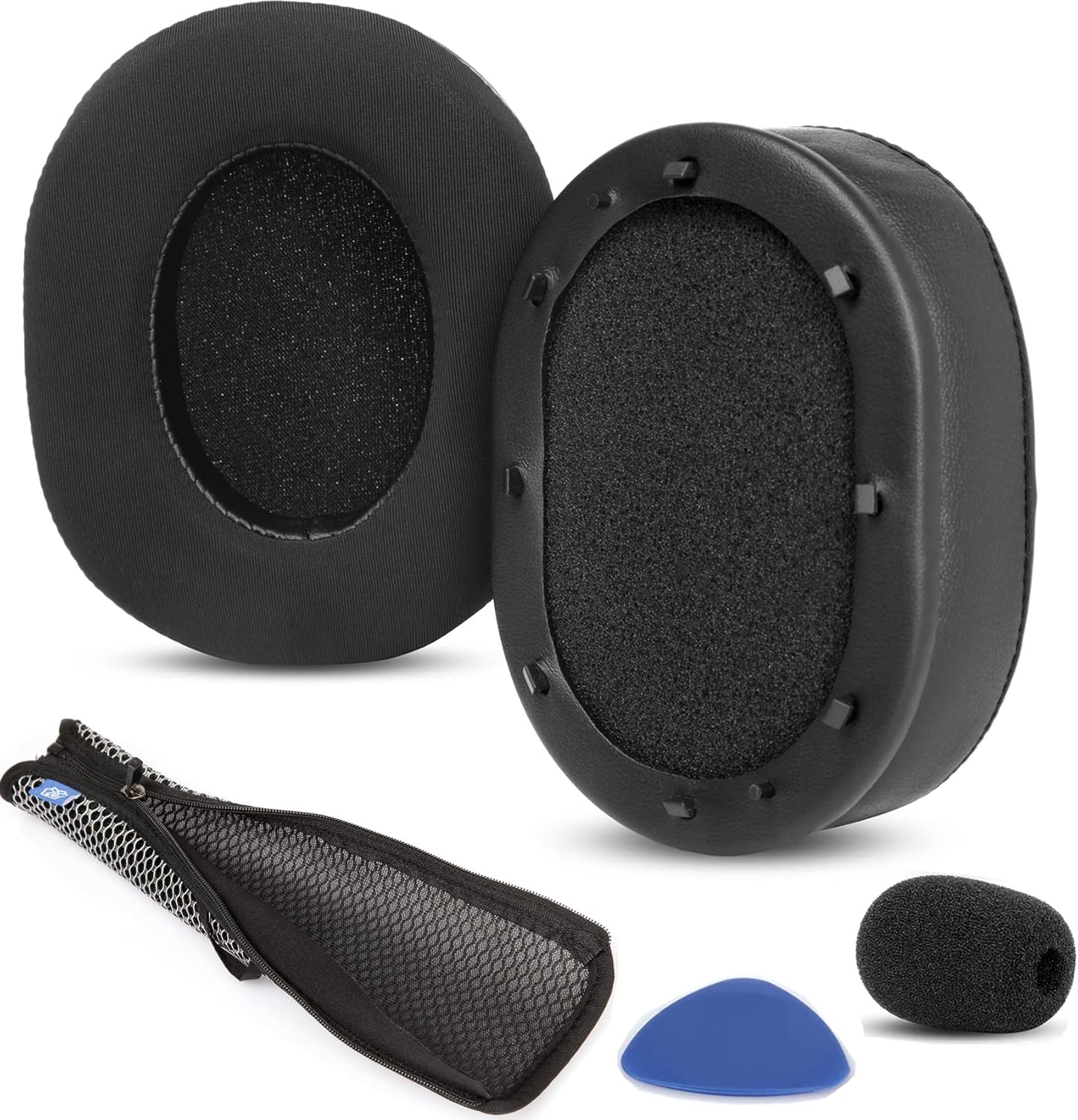 V2 / V2 Pro Ear Pads Compatible with Razer BlackShark V2/BlackShark V2 Pro Gaming Headset Earpads Memory Foam Added Thickness (Earpad+Padding) - Image 2