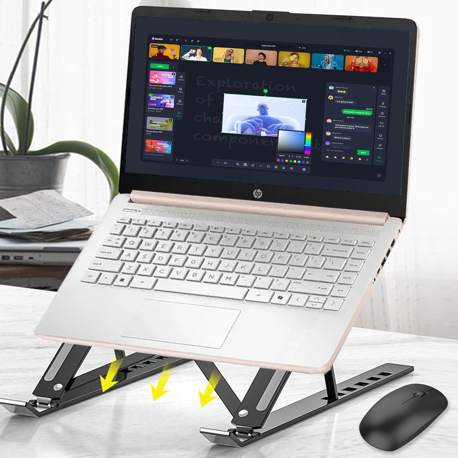 HP 14 Laptop, Intel Quad Core N150, 16GB RAM, 192GB Storage(128GB UFS+64GB SD Card), Thin and Portable Laptop Computer, 14 inch HD Anti-glare Display, Windows 11 Home, Alpacatec Accessories, Rose Gold - Image 8