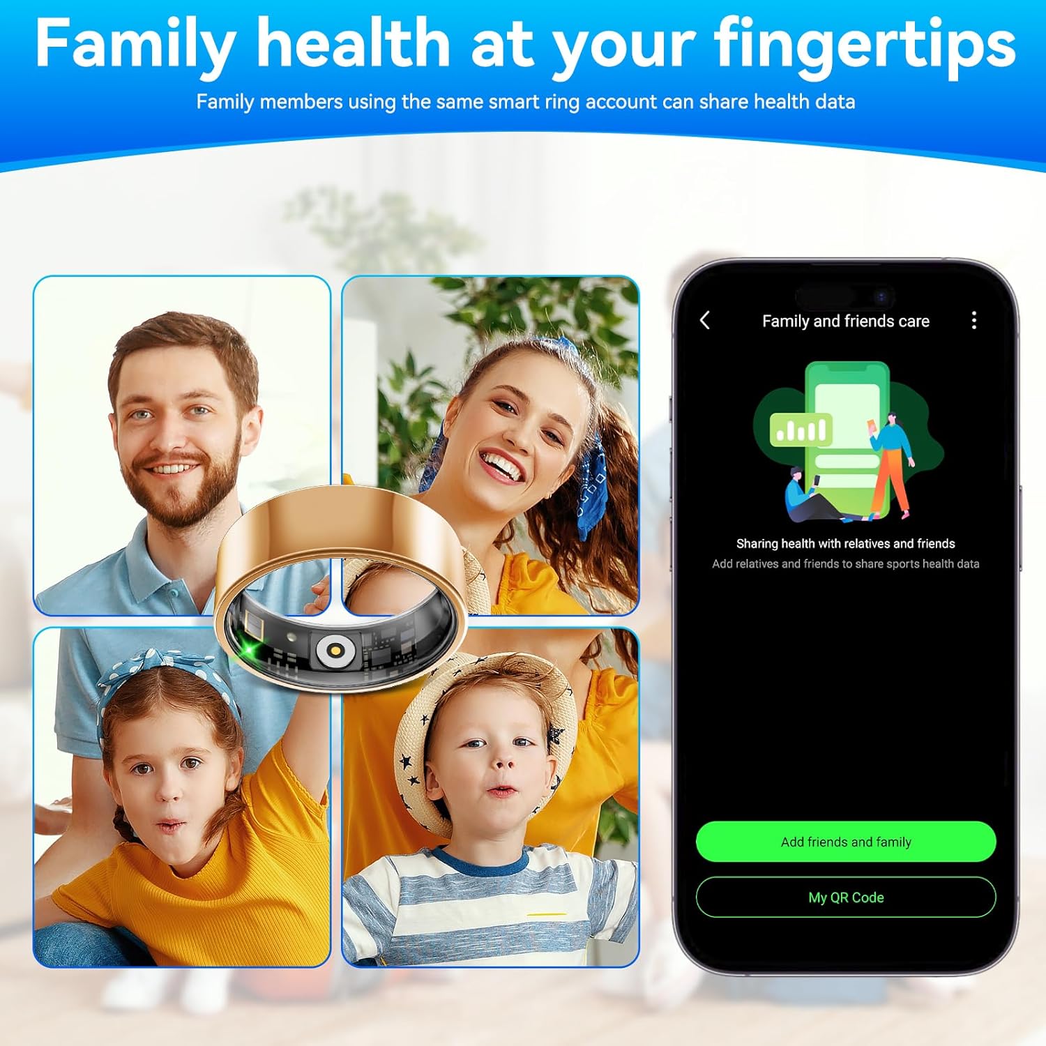 Smart Fitness Ring for Women Men - Activity & Health Tracker Ring with Heart Rate/Pressure/Sleep/Steps/Blood Oxygen Monitoring, 10ATM Waterproof for iPhone and Android, No Subscription Fee (10#) - Image 7