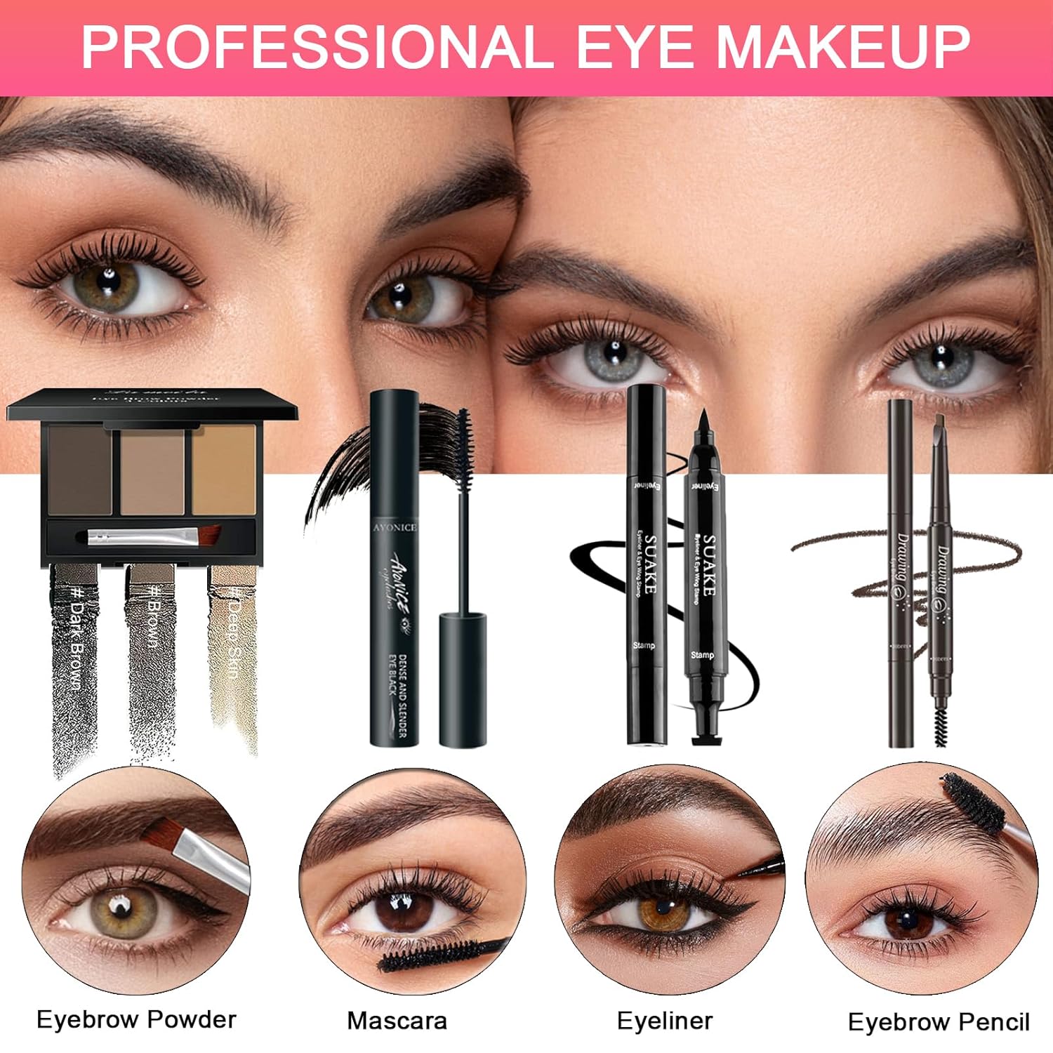 All in One Makeup Kit, Makeup Kit for Women Full Kit, Travel Make Up Gift Set for Women, Teens & Girls, Includes Eyeshadow Lipstick Eyeliner Eyebrow Pencil Brush Set, Beginners and Professionals Alike - Image 6