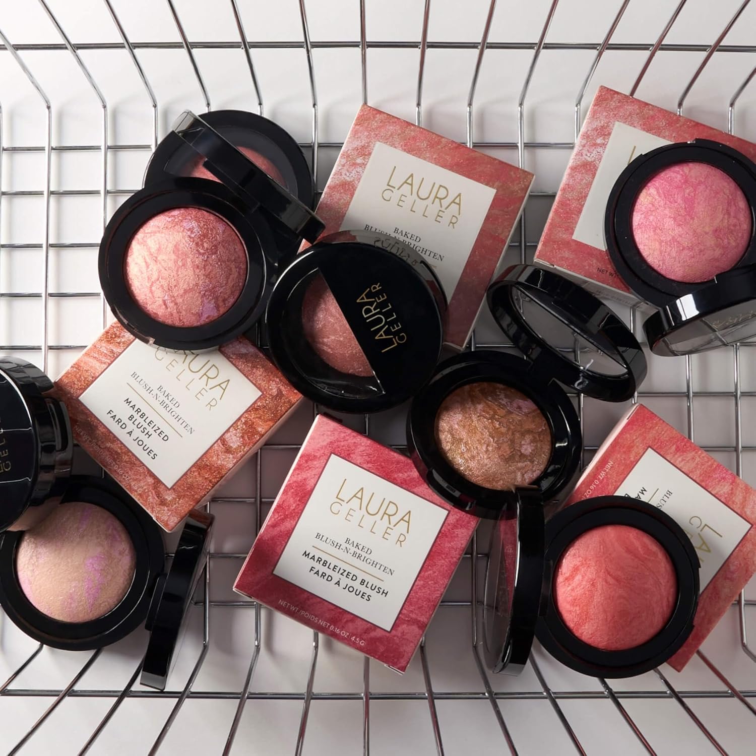 LAURA GELLER NEW YORK Baked Blush-n-Brighten Marbleized Blush for Cheeks - Tropic Hues - Satin Finish - Buildable Color - Image 6