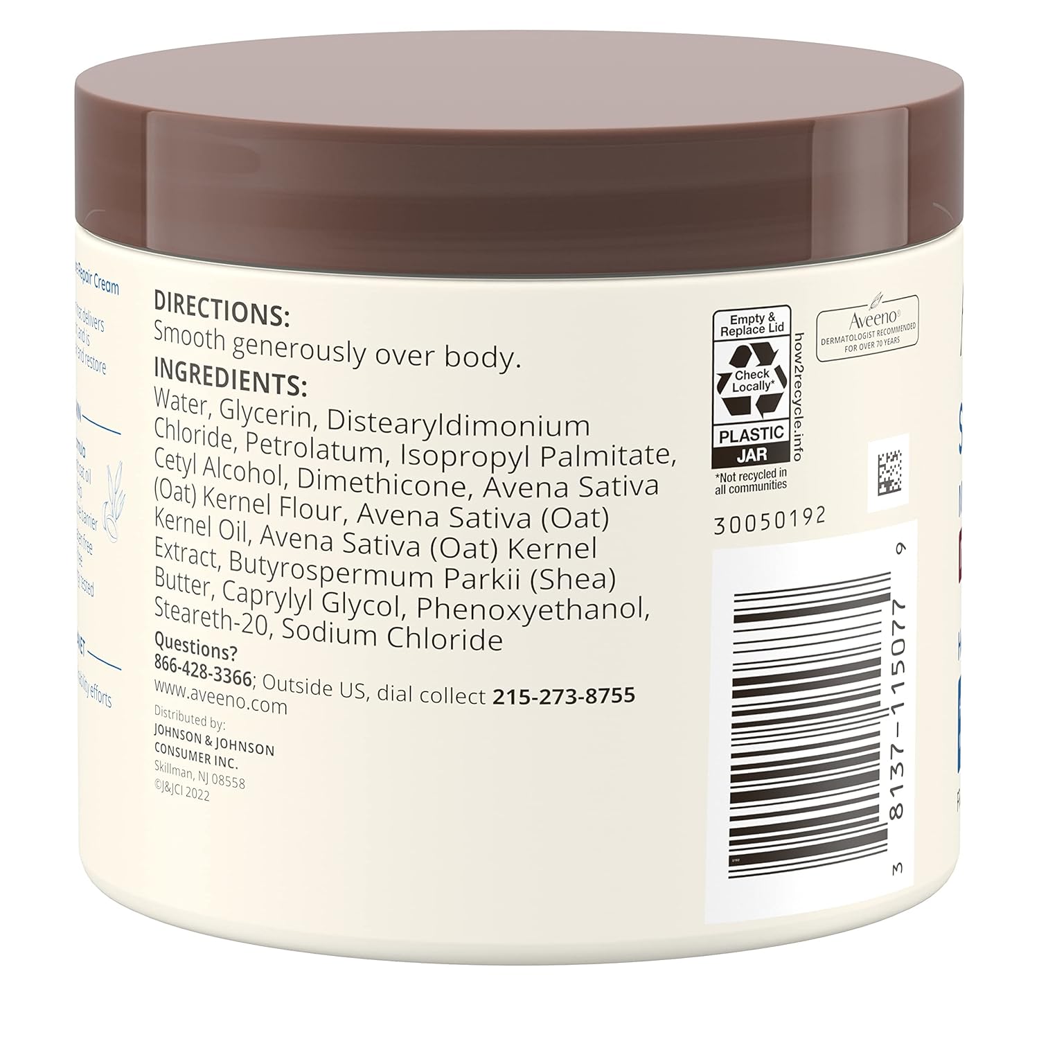 Aveeno Skin Relief Intense Moisture Repair Body Cream with Triple Oat & Shea Butter Formula, Helps Relieve & Restore Extra-Dry Skin with Long-Lasting Moisture, Fragrance-Free, 11 oz - Image 9