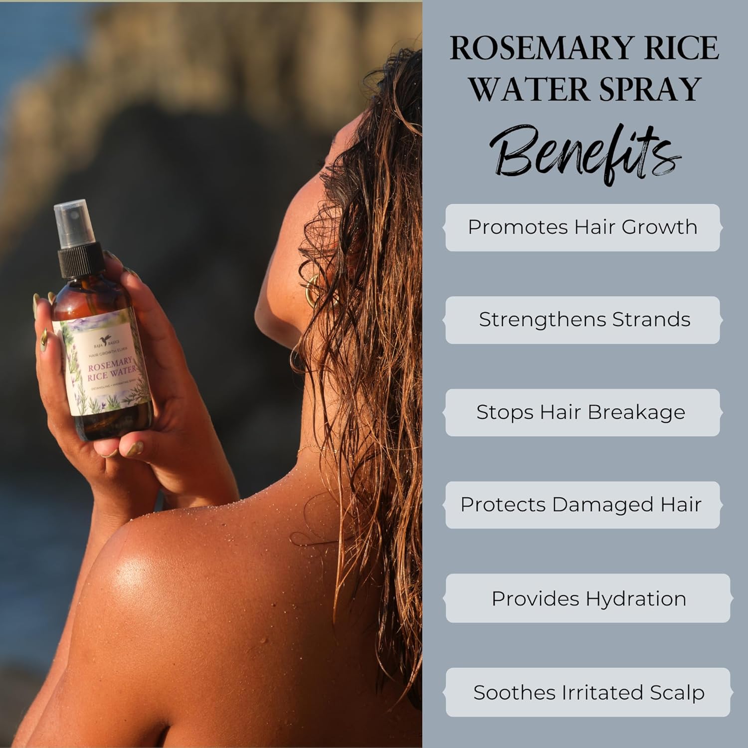 Rosemary Rice Water for Hair Growth Spray - Longsheng Rice Water Spray & Rosemary Oil for Hair - Scalp Treatment for Strengthening, Thickening & Hydrating Dry Hair for Men & Women - 4oz - Image 6