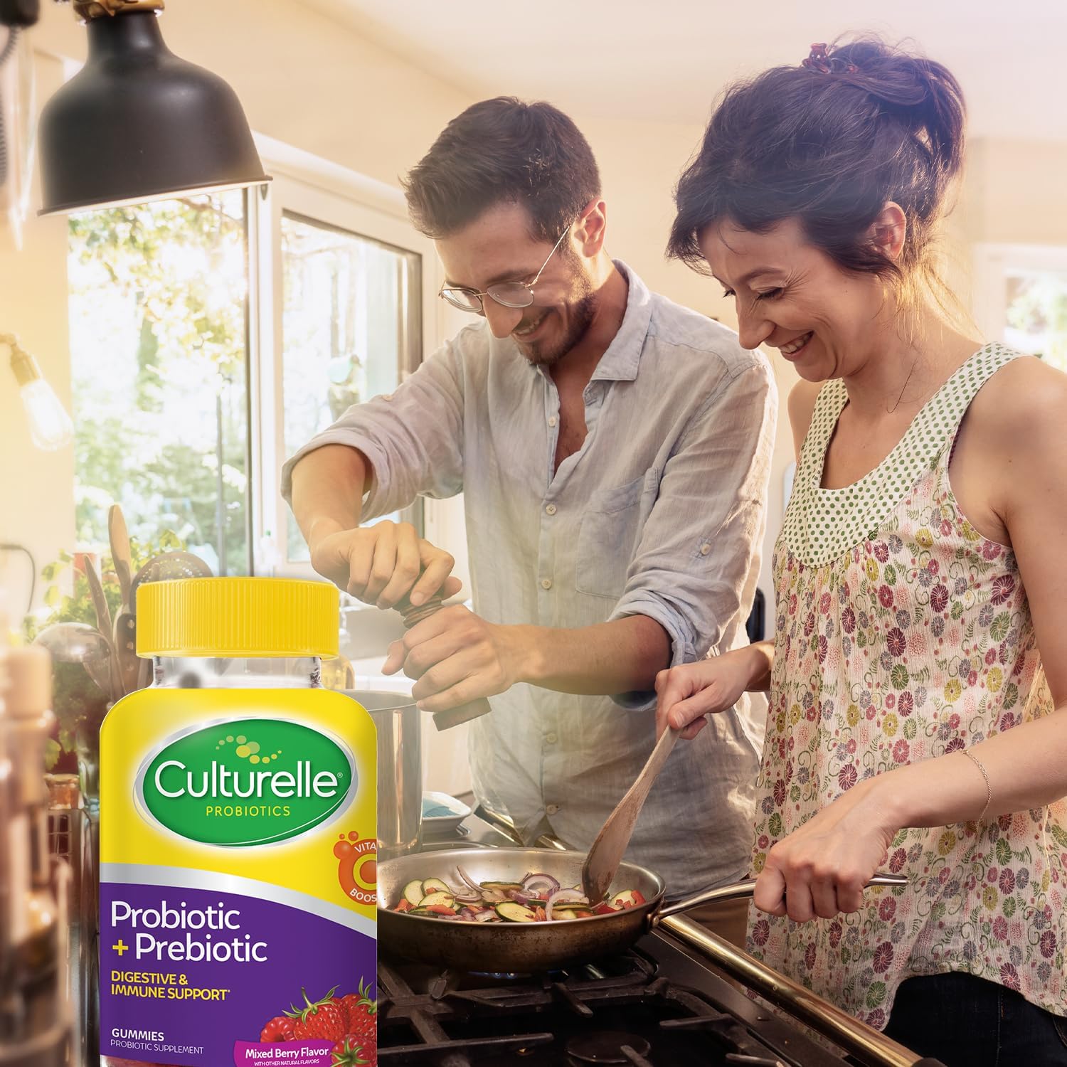 Culturelle Daily Probiotic Gummies for Women & Men, Berry Flavor, 52 Count, Naturally-Sourced Daily Probiotic + Prebiotic for Digestive Health, Non-GMO & Vegan - Image 9