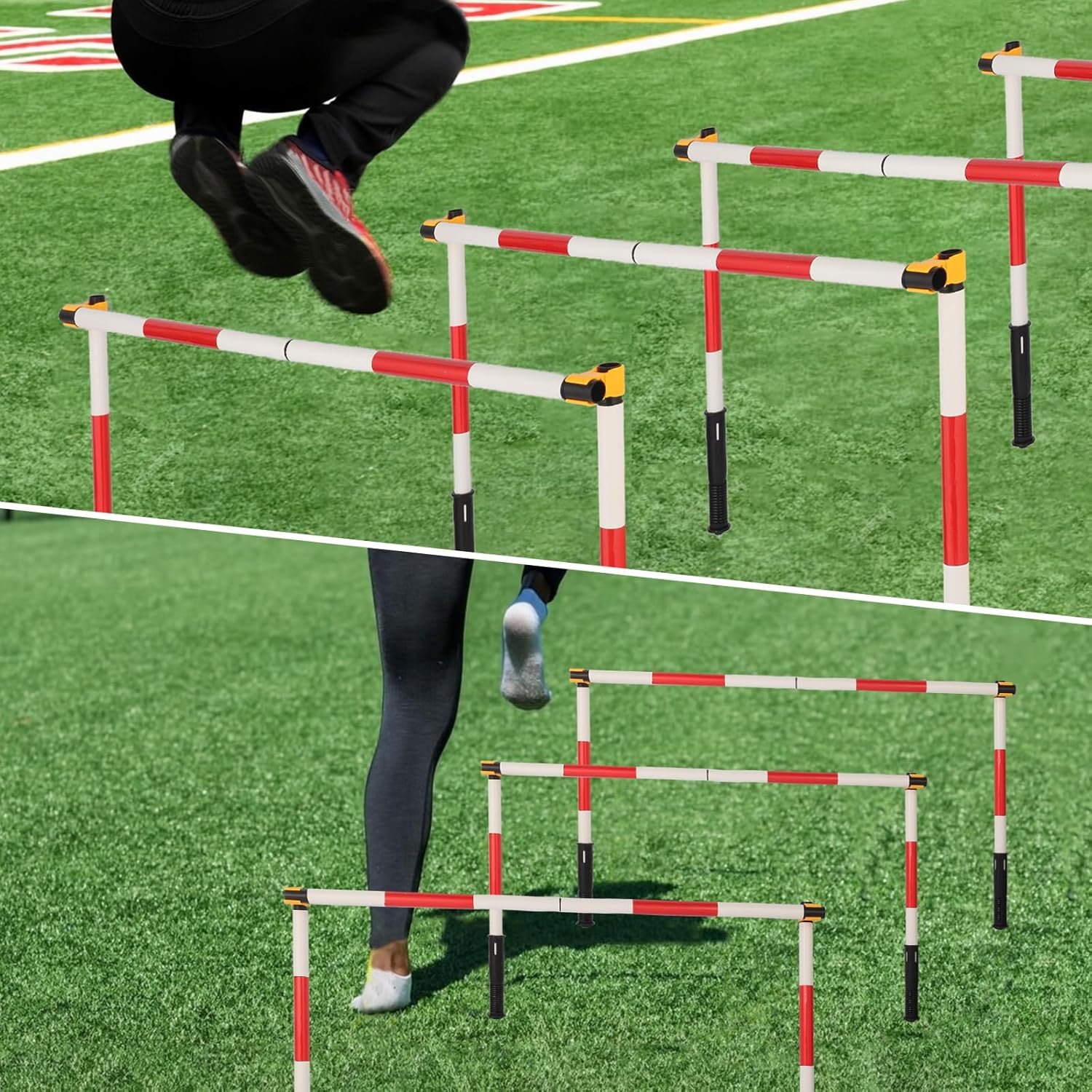 Tansheep Soccer Agility Training Poles Equipment with Bag, 6 Agility Poles with Spring, 3 Horizontal Sticks, Multifunctional Soccer Training Set for Kids Youth Adults - Image 7