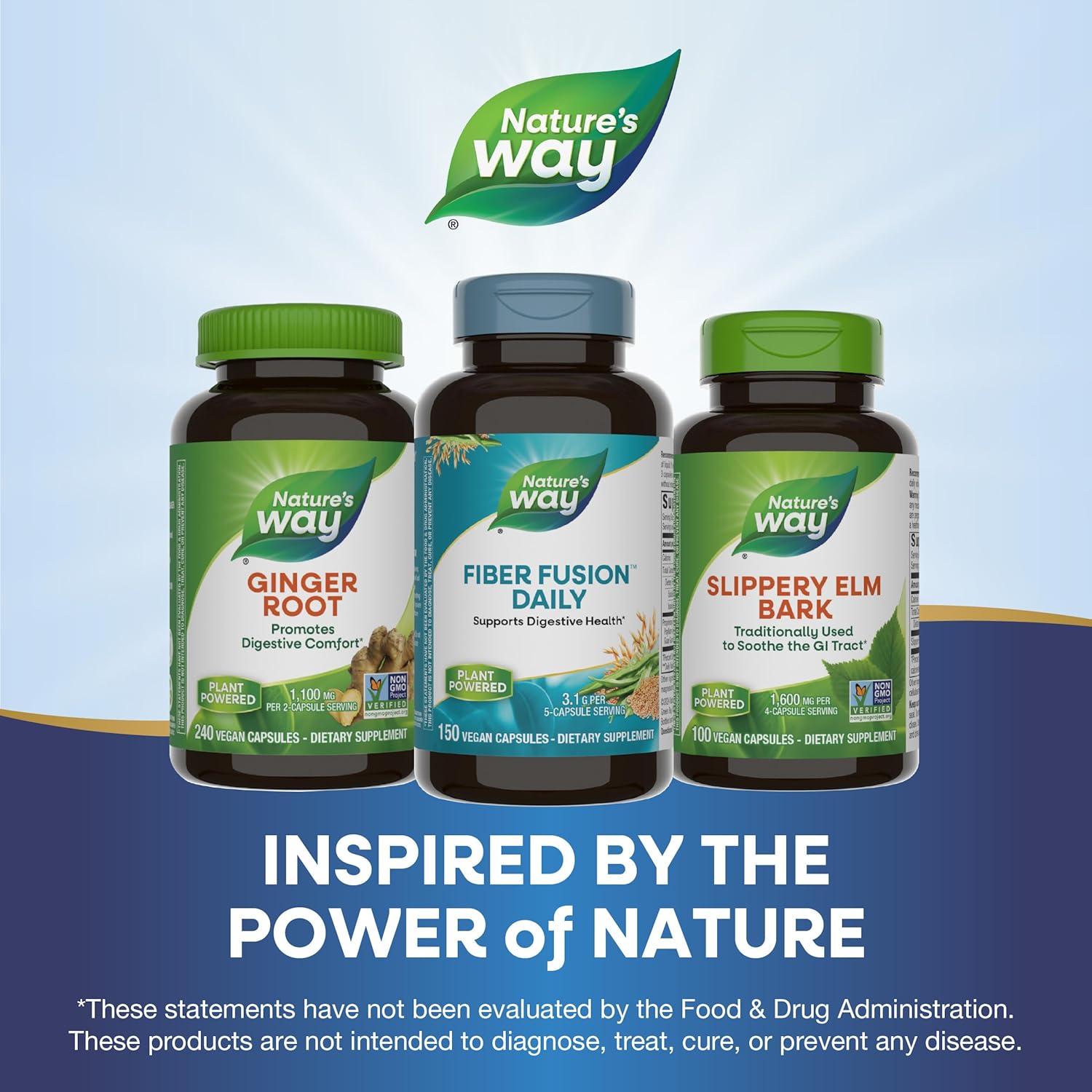 Nature's Way Fiber Fusion Daily, with Psyllium Husk, Oat Bran, Guar Gum, Pectin, Digestive Health Support*, Vegan, 150 Capsules (Packaging May Vary) - Image 8