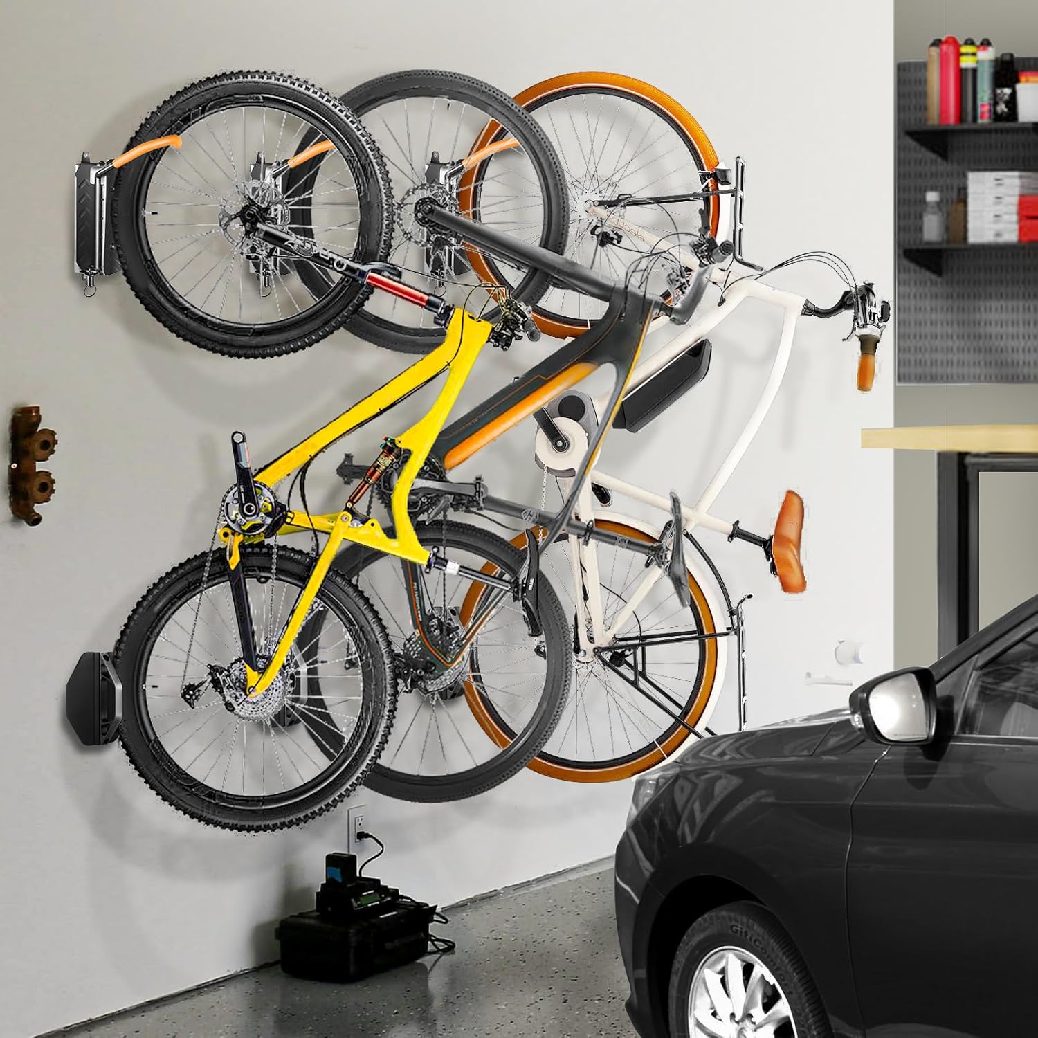 Swivel Bike Wall Mount, Garage Bike Rack Wall Mount, Bike Rack for Garage, Heavy-duty Bike Wall Mount Swivel Bike Rack for MTB, Road, eBike, Holds Up to 66 Lbs, 1 Pack - Image 8