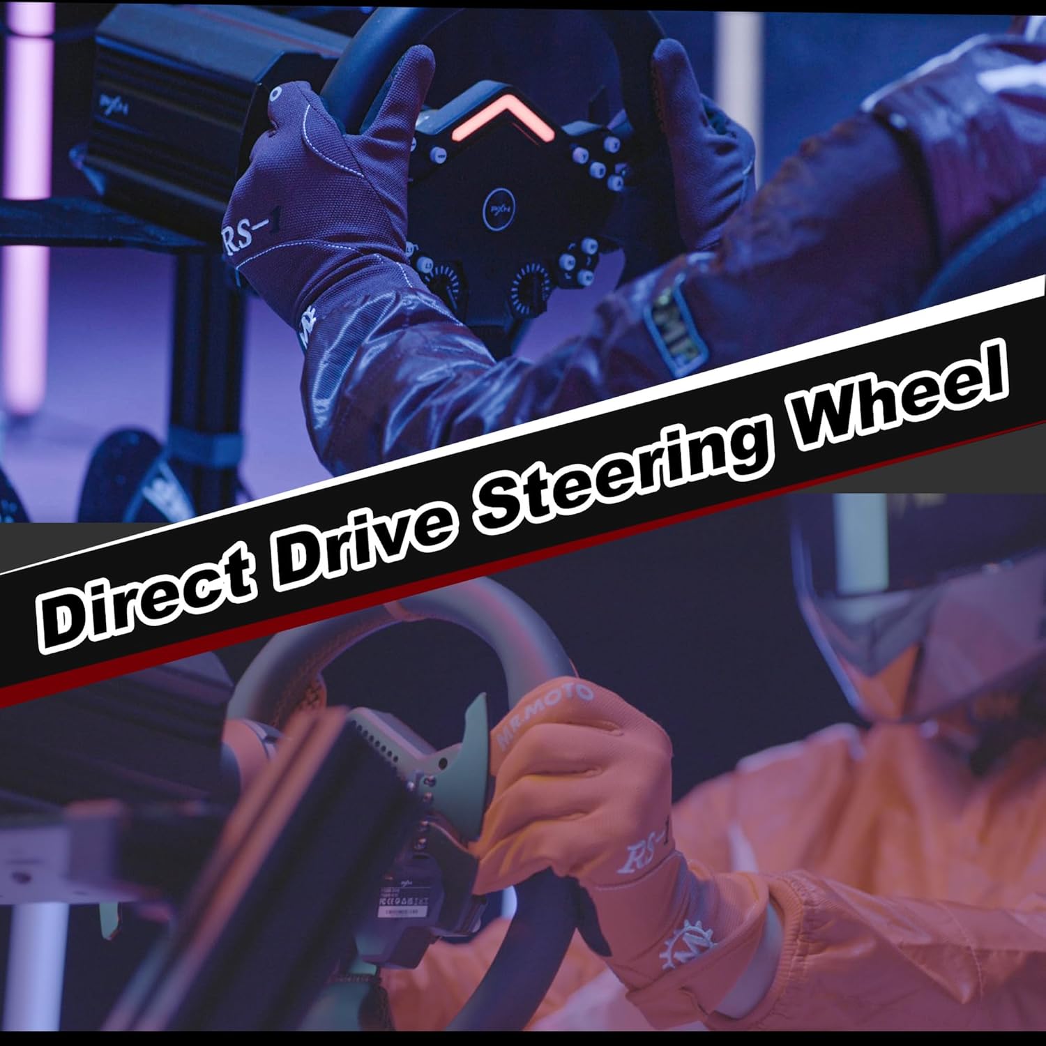 PXN V12 Lite Force Feedback Racing Wheel - Direct Drive Servo Racing Wheel PC Steering Wheel with Pedals, Alloy Frame, 6Nm FFB, Driving Sim Pro Steering Wheel for PS4,PC,Xbox Series X|S, Xbox One - Image 6