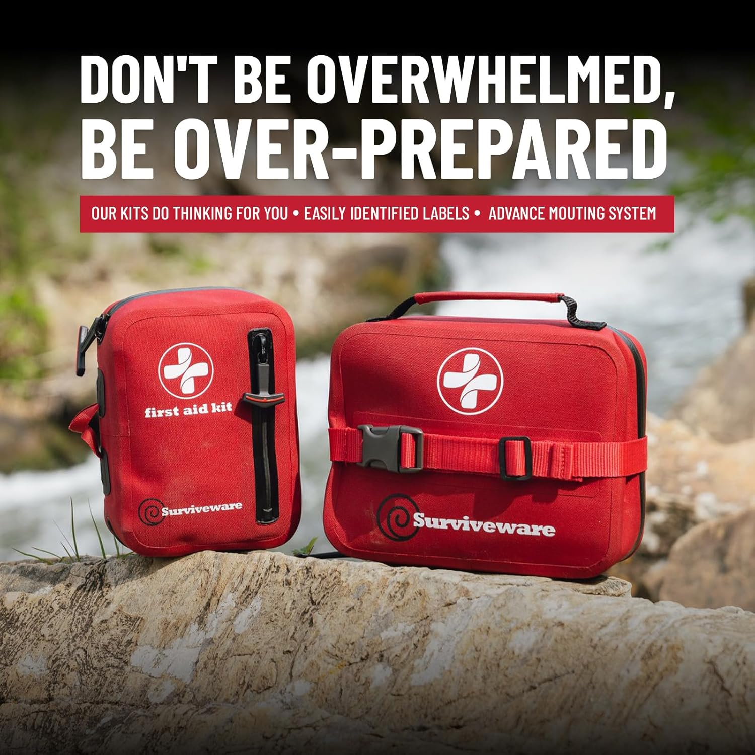 Surviveware 98 Pcs Waterproof Premium Survival First Aid Kit - Survival Emergency Preparedness for Travel Camping Gear, Survival Kit and Outdoor Emergencies - HSA & FSA Eligible Survival Kit - Image 10