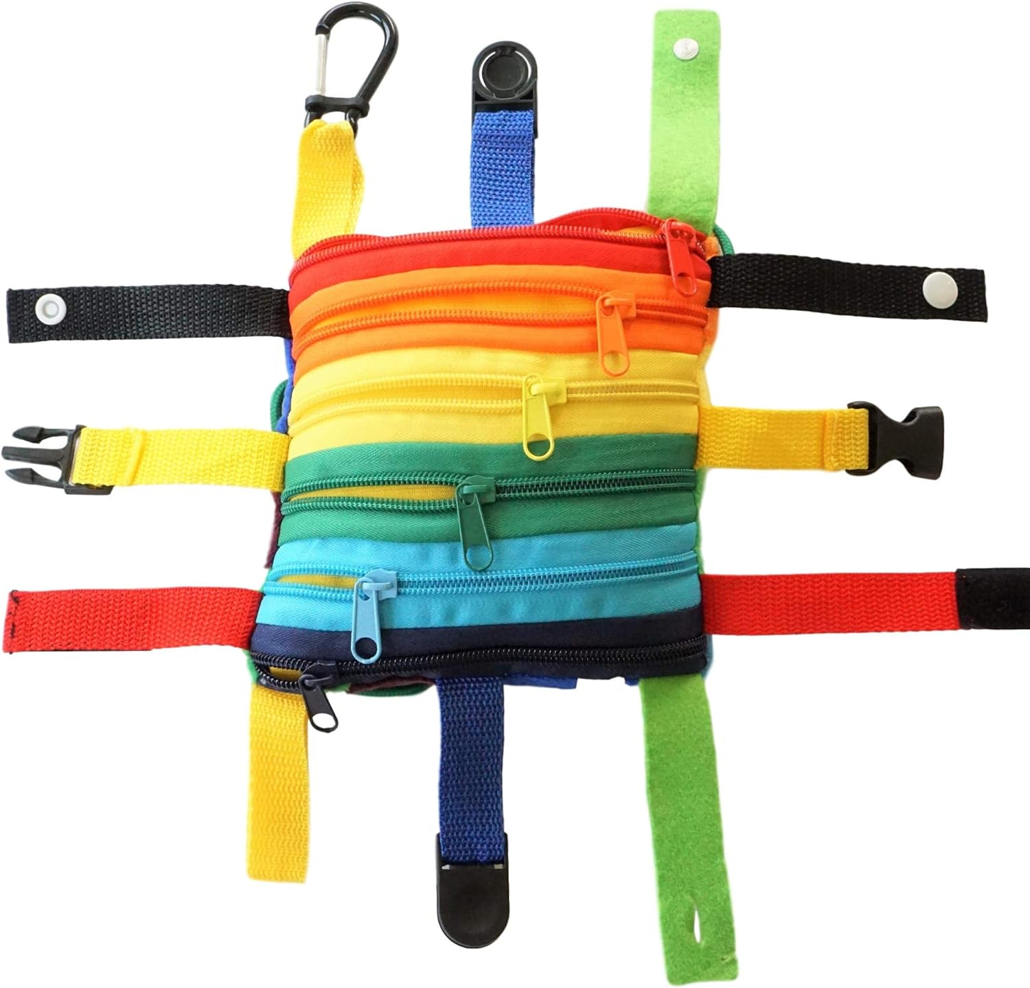 SENSORY4U Buckle Pillow Sensory Fine Motor Development Toy Activity Plushie - OT Therapy Tool Threading Counting Latches Zipper Skills - Image 3